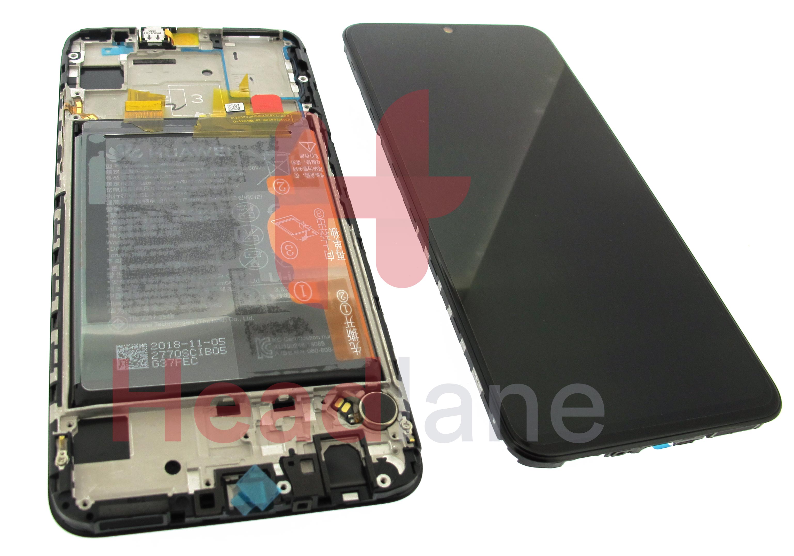 Huawei P Smart (2019) LCD / Screen + Touch + Battery Assembly - Black