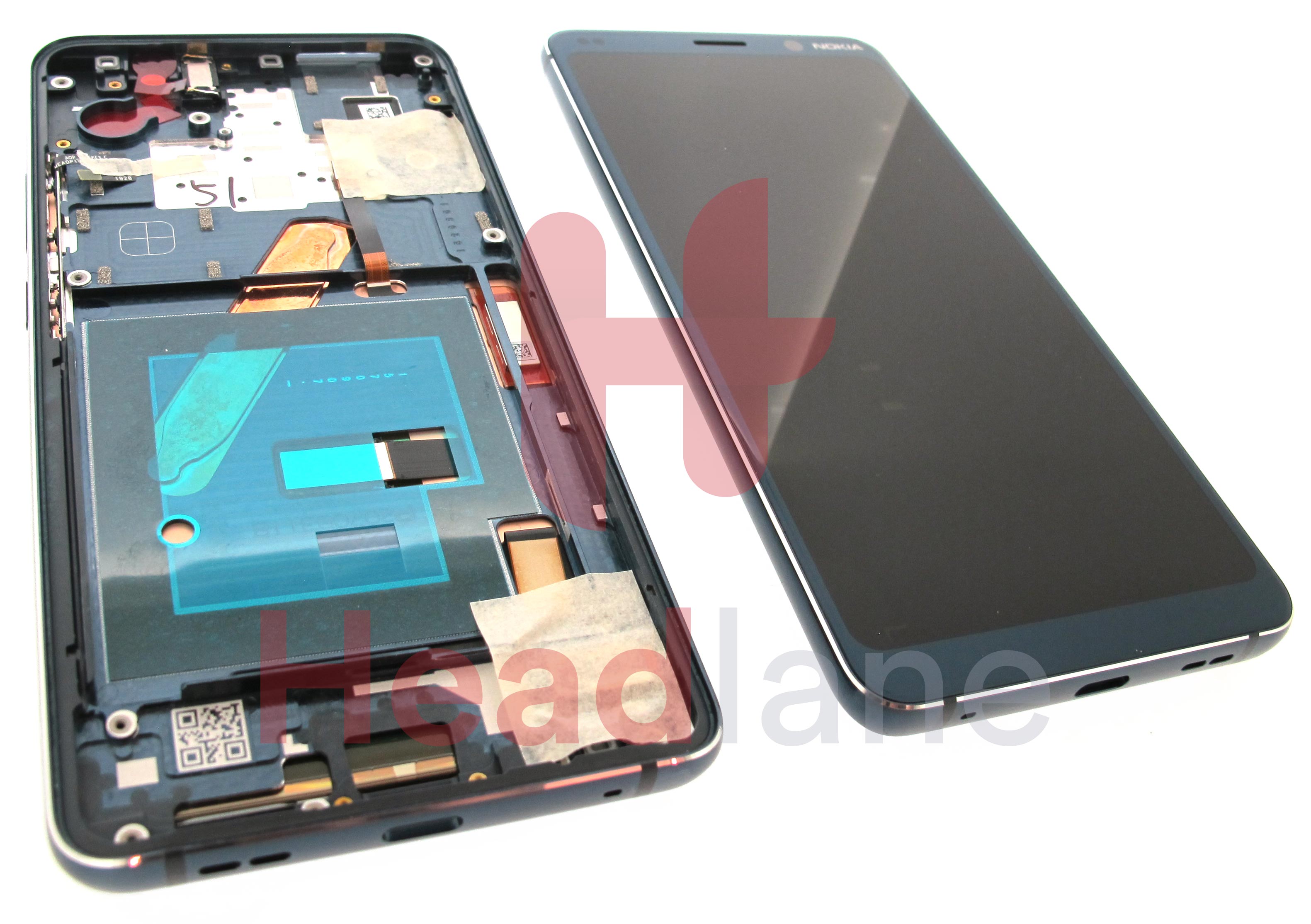 Nokia TA-1087 TA-1082 9 PureView LCD Display / Screen + Touch - Blue