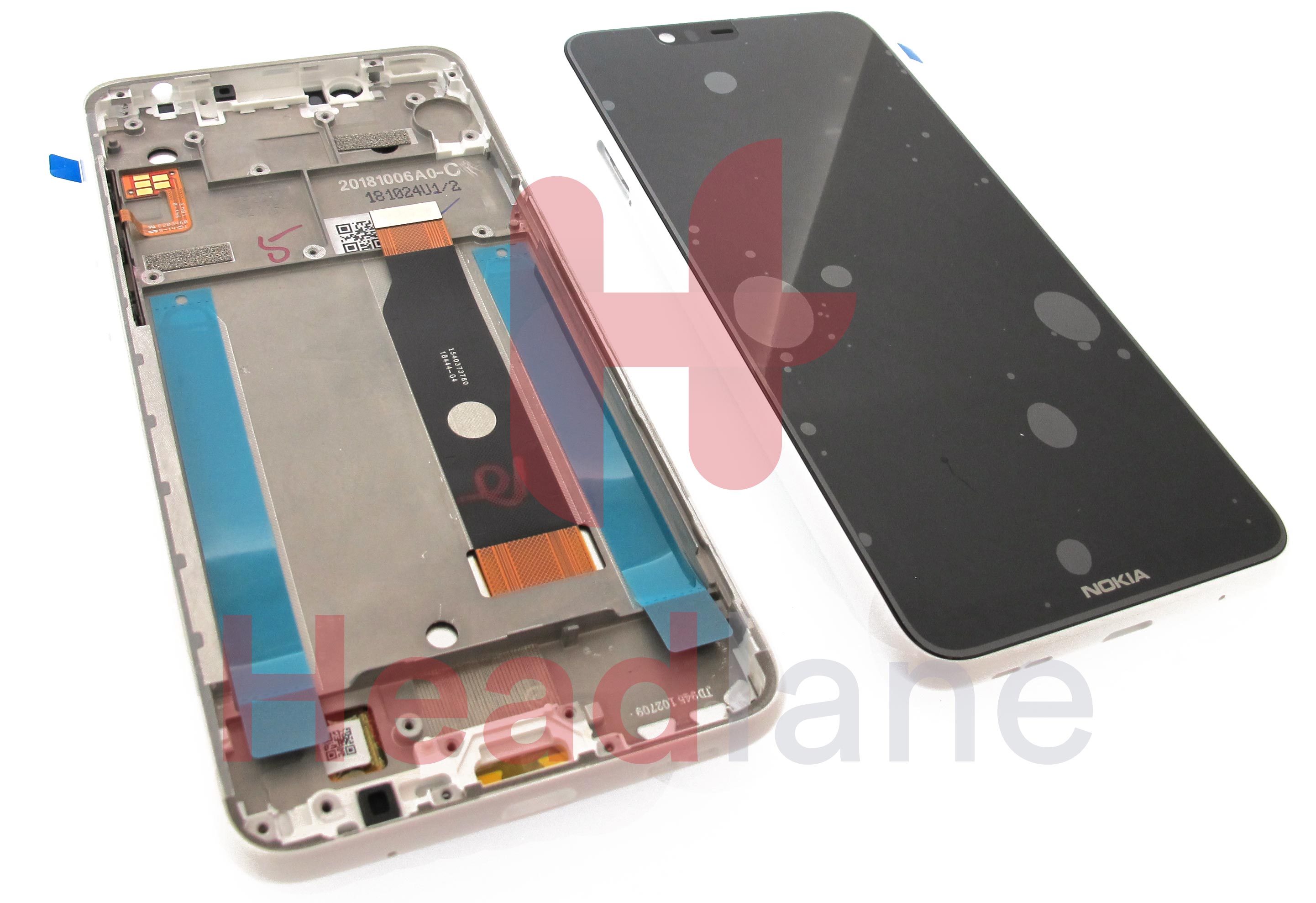 Nokia 5.1+ TA-1105, TA-1108 LCD Display / Screen + Touch / Digitizer - White