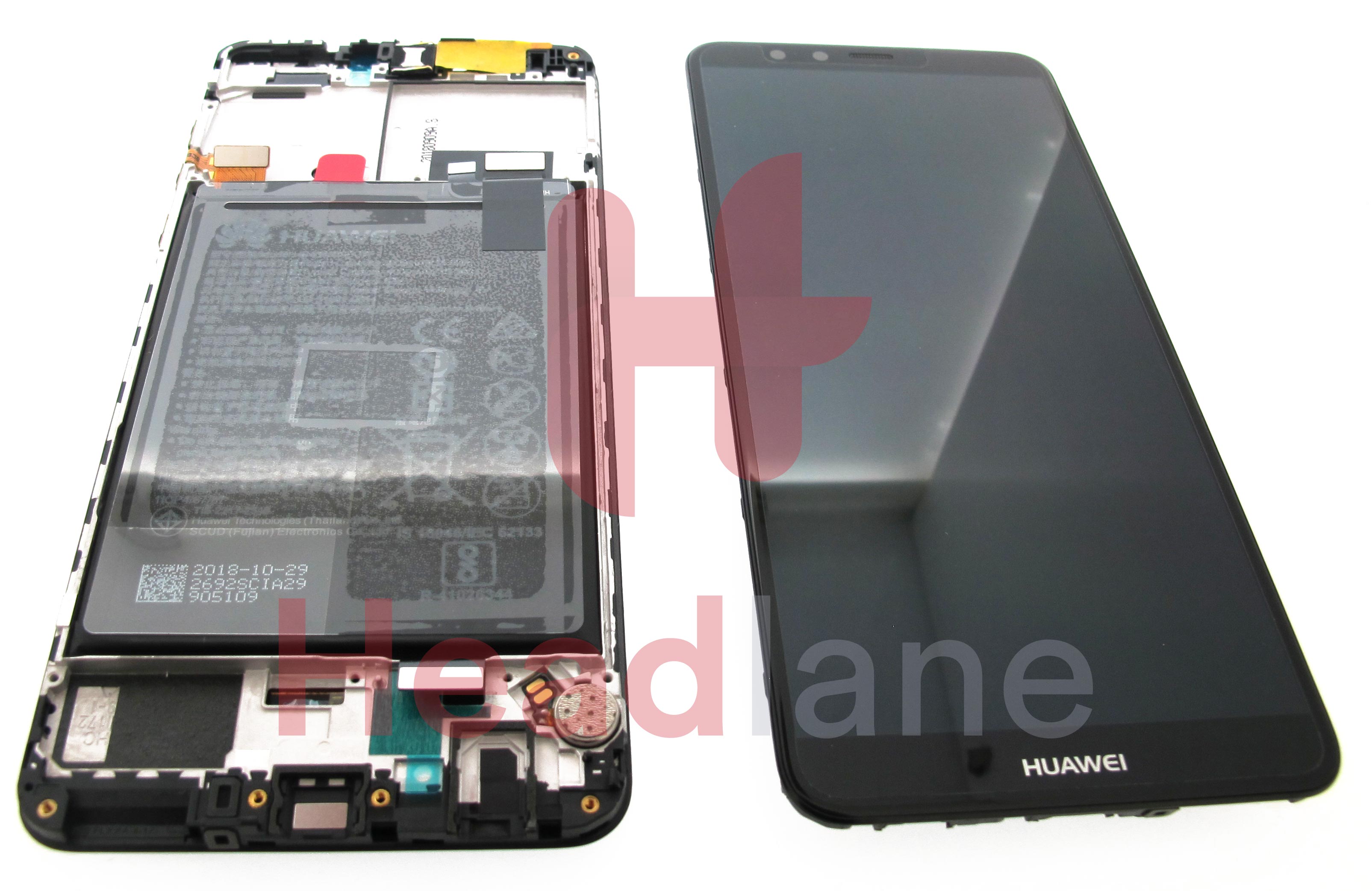 Huawei Y9 (2018) LCD Display / Screen + Touch + Battery - Black / Blue