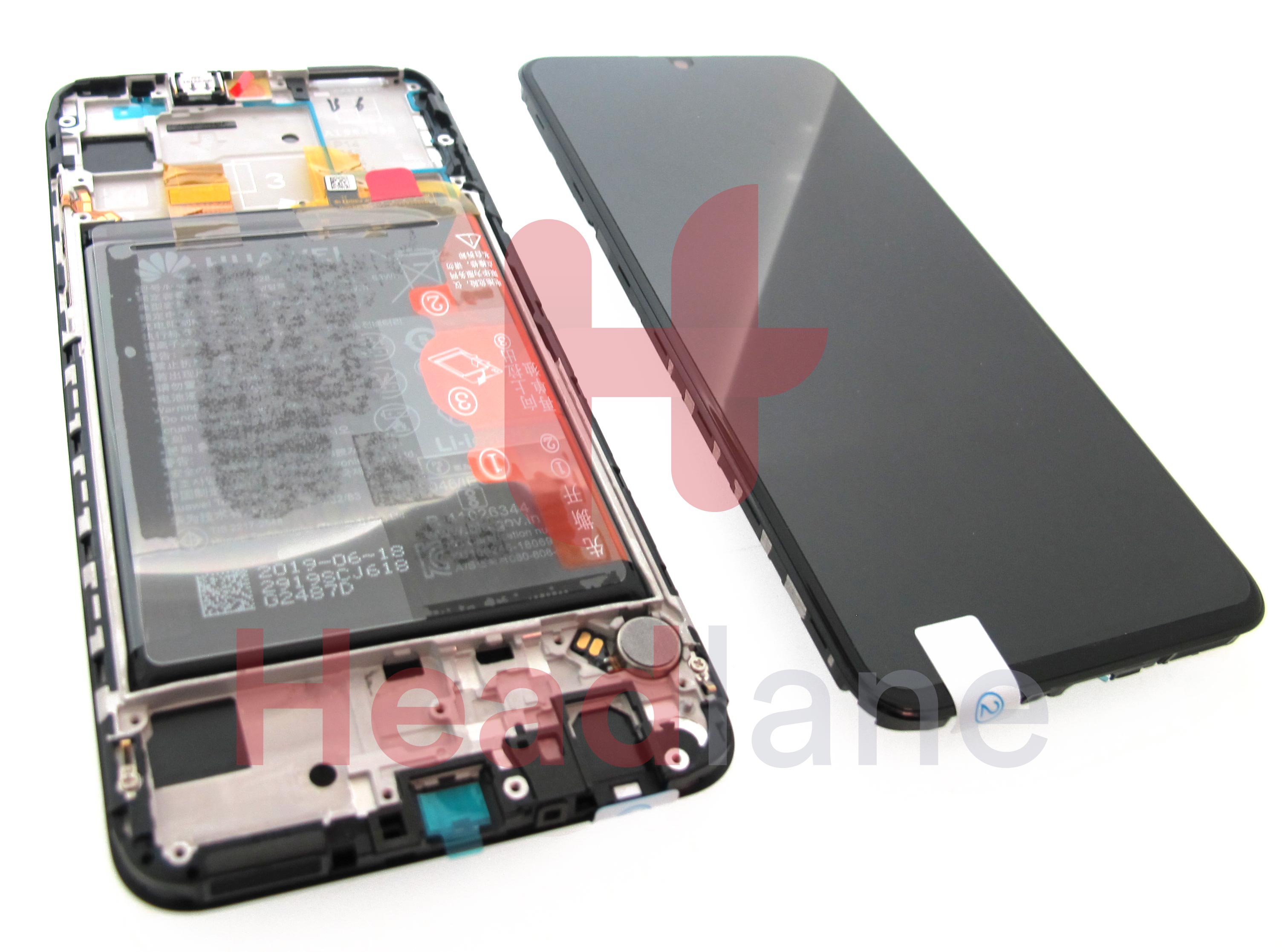 Huawei P Smart (2019) LCD / Screen + Touch + Battery Assembly - Black