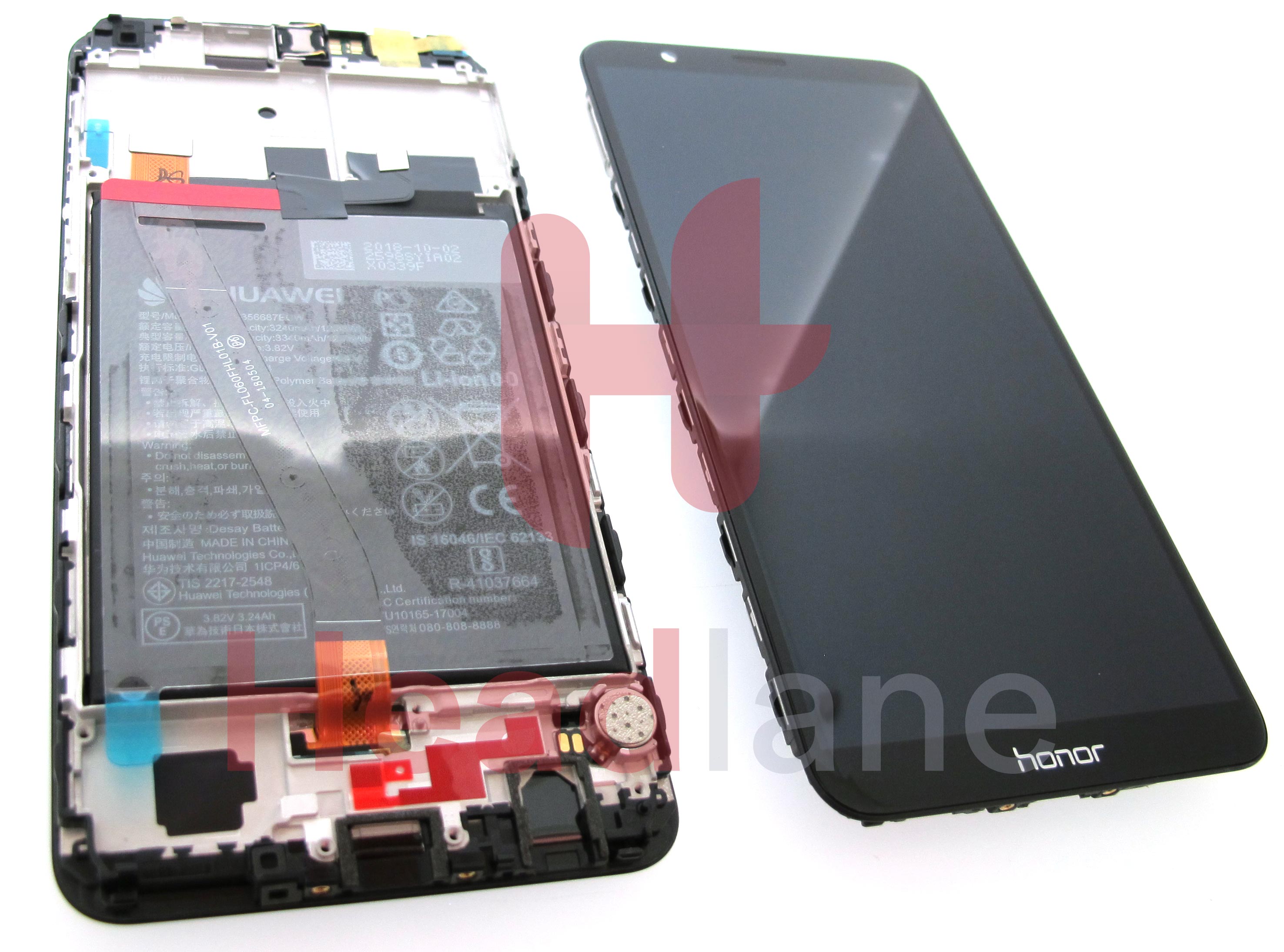 Huawei Honor 7X LCD Display / Screen + Touch + Battery - Black