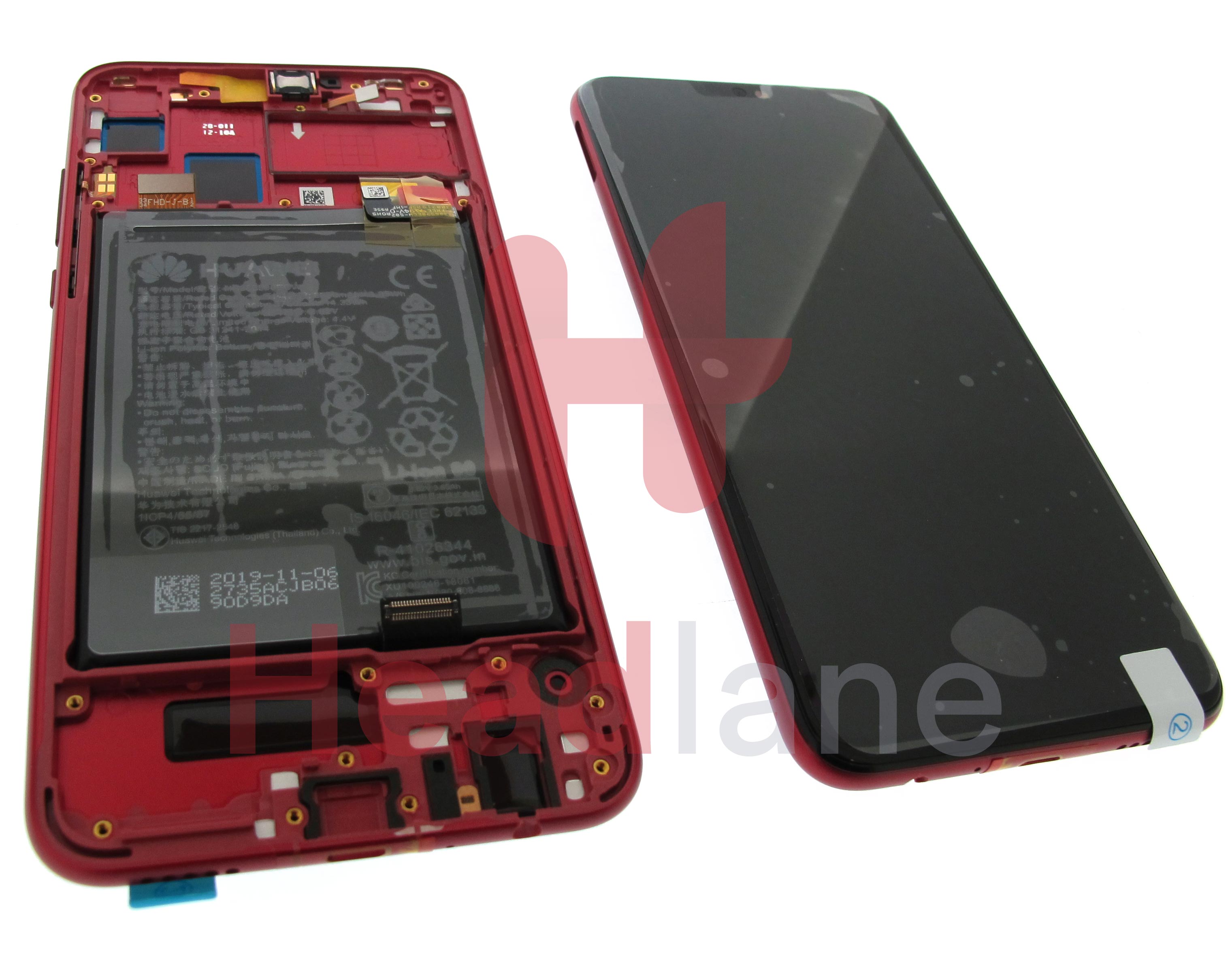 Huawei Honor 8X LCD Display / Screen + Touch + Battery Assembly - Red