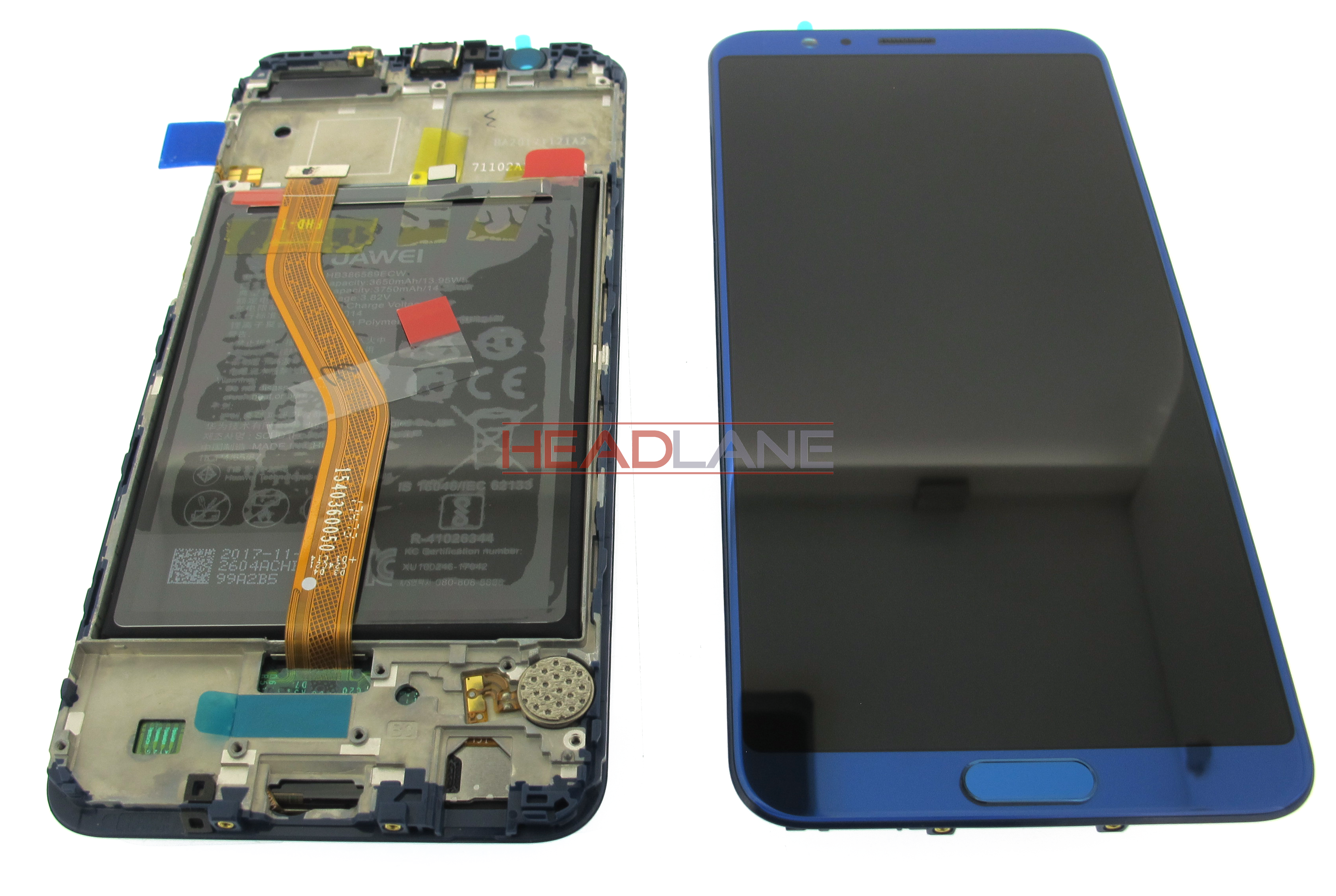 Huawei Honor View 10 LCD / Touch + Battery Assembly - Blue