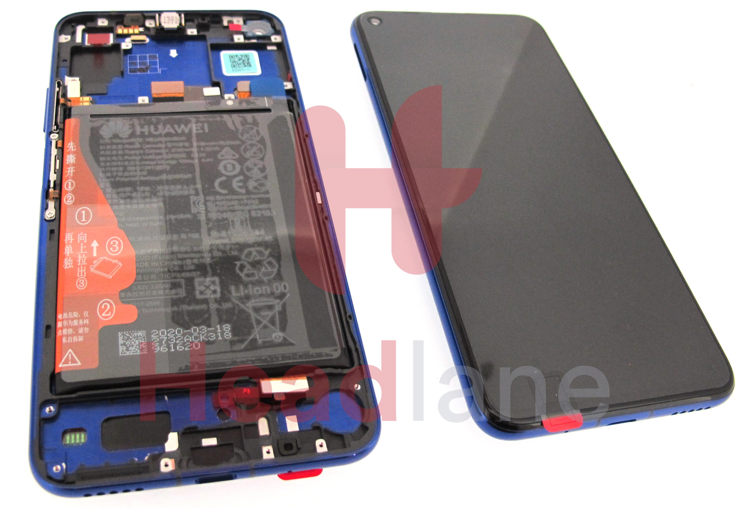 Huawei Nova 5T LCD Display / Screen + Touch + Battery - Purple