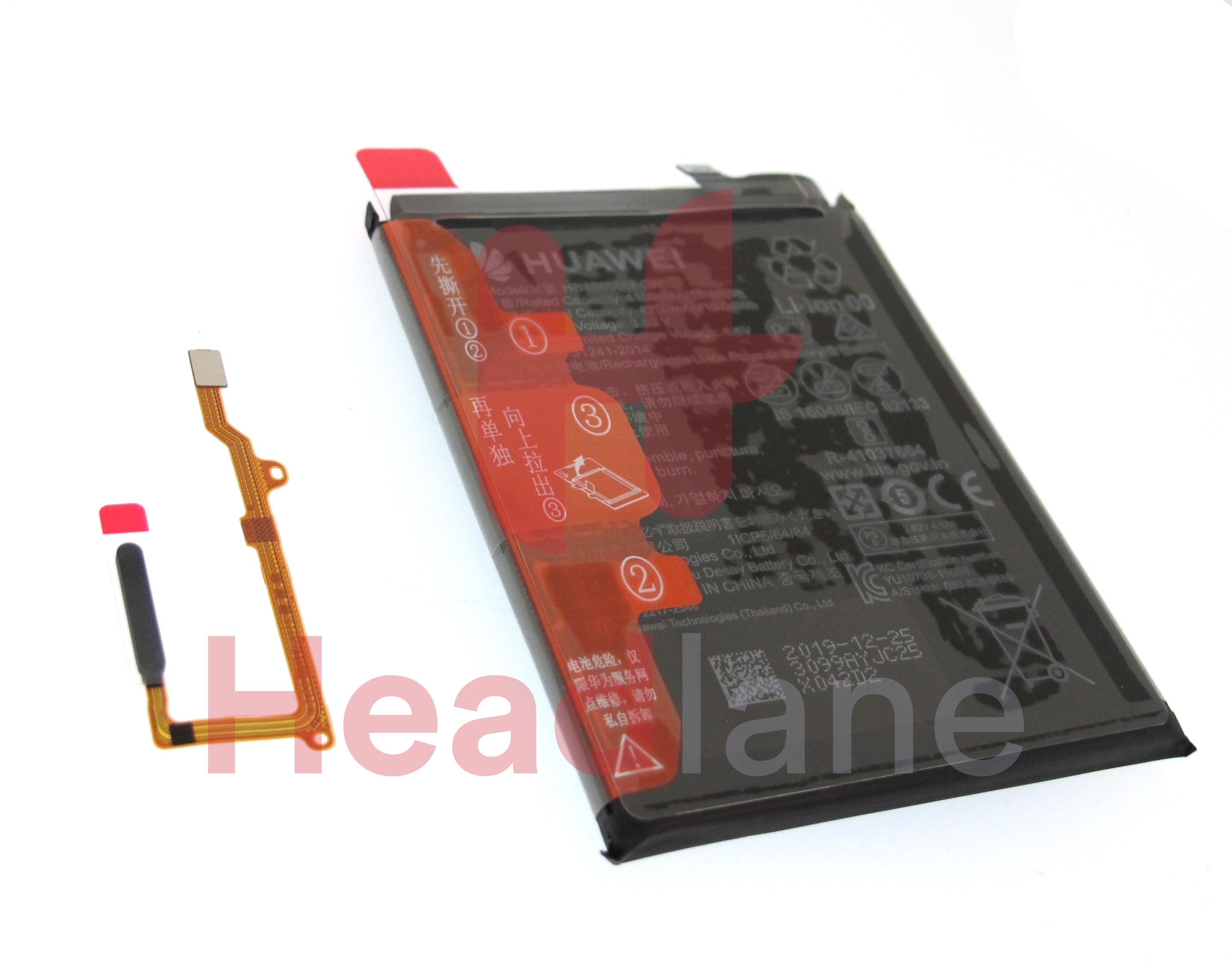 Huawei P40 Lite Fingerprint Read / Sensor + Battery - Midnight Black