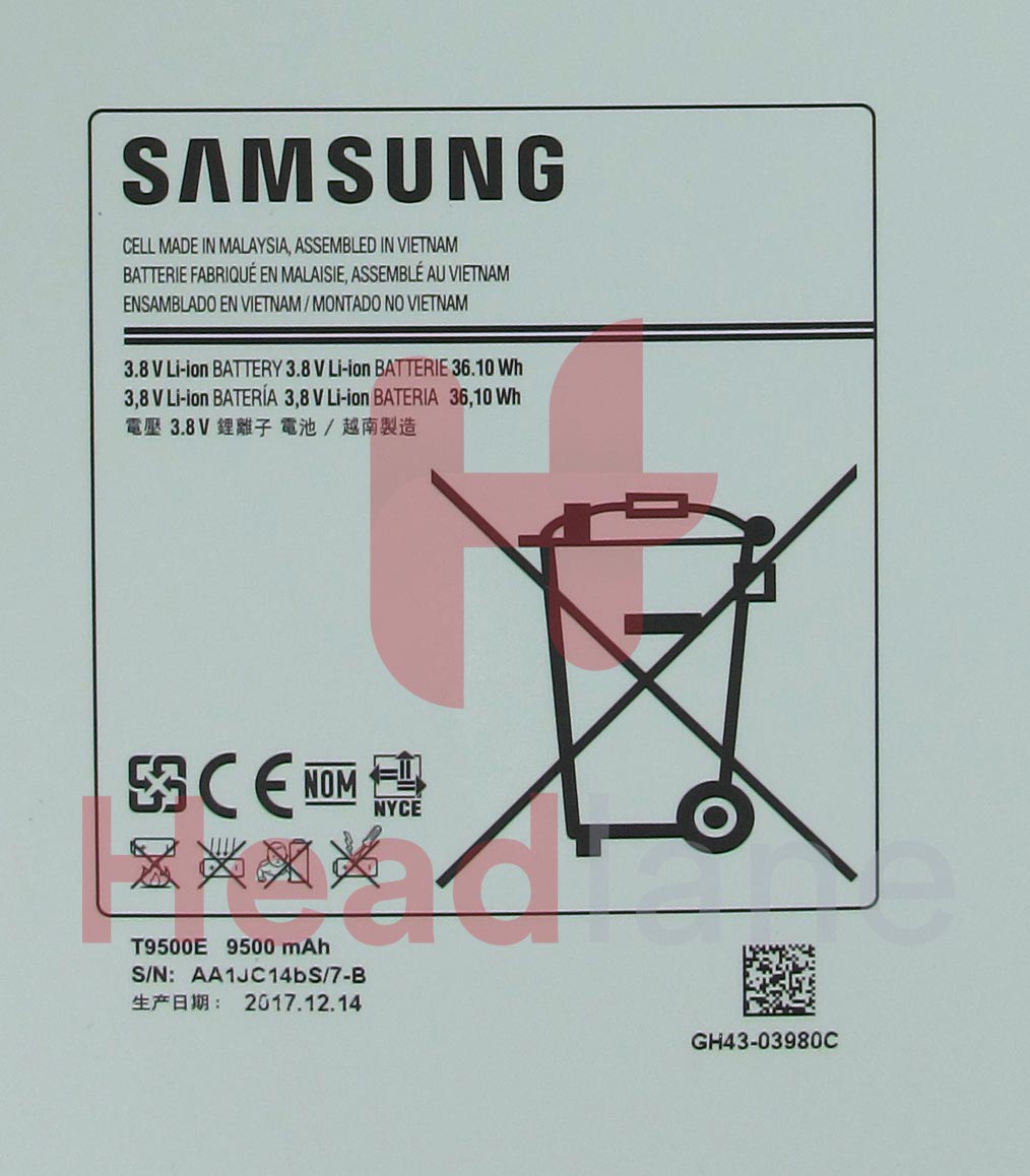 Samsung SM-P900 Galaxy NotePro 12.2" Battery T9500E