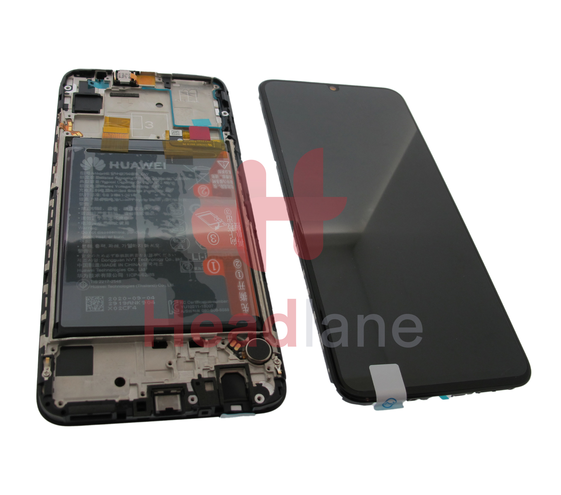 Huawei P Smart (2020) LCD Display / Screen + Touch + Battery - Black