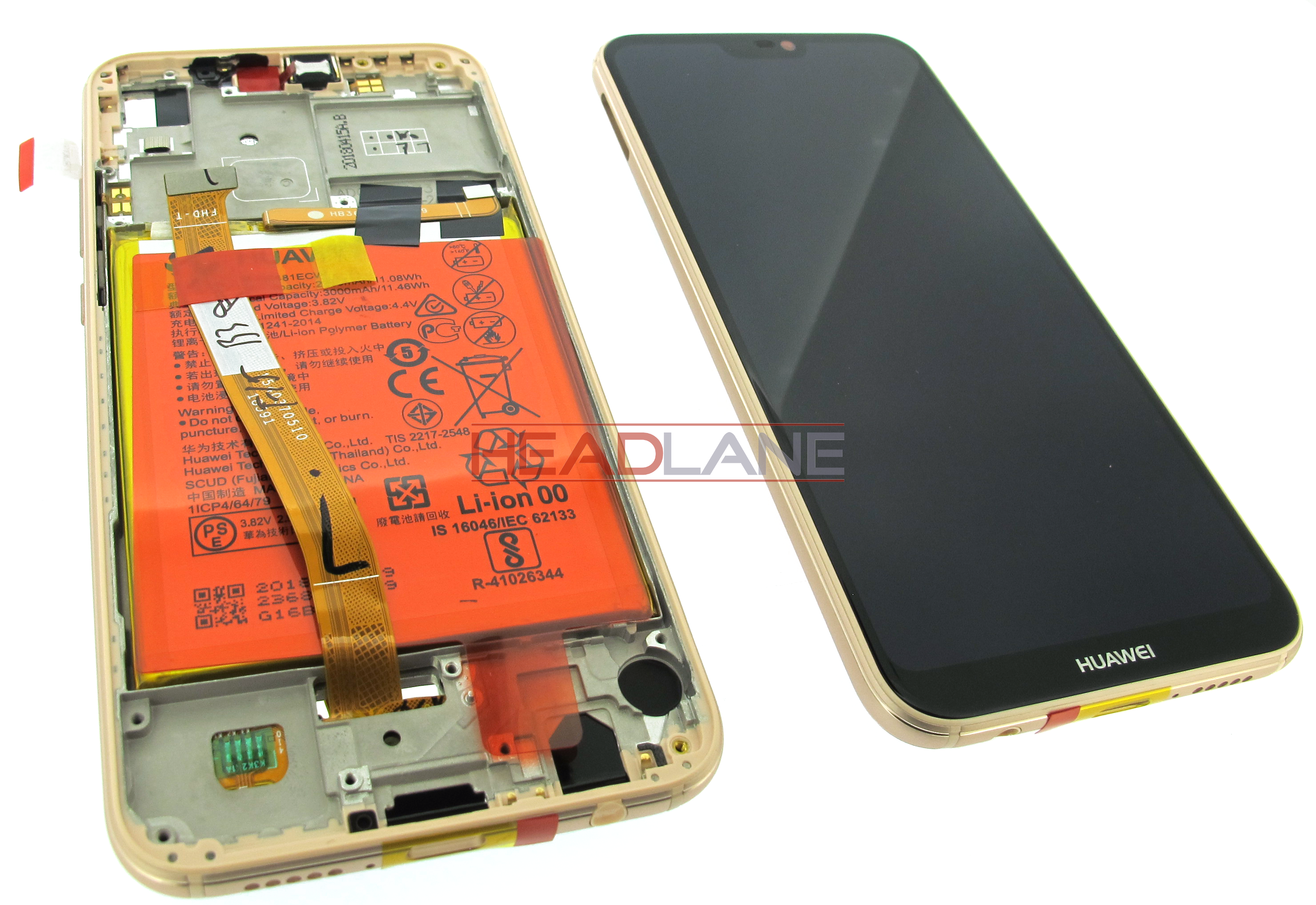 Huawei P20 Lite LCD Display / Screen + Touch + Battery - Pink