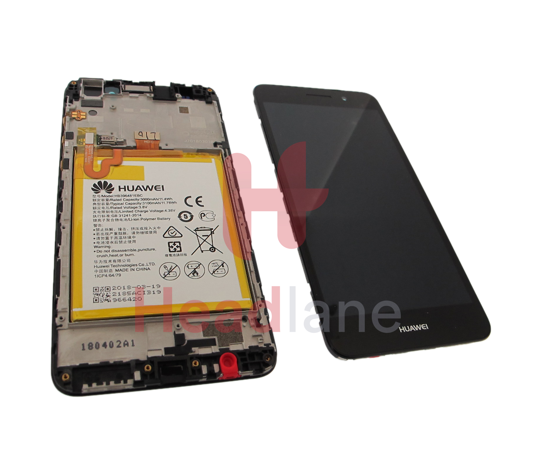 Huawei Y6 II Compact LCD Display / Screen + Touch + Battery - Black