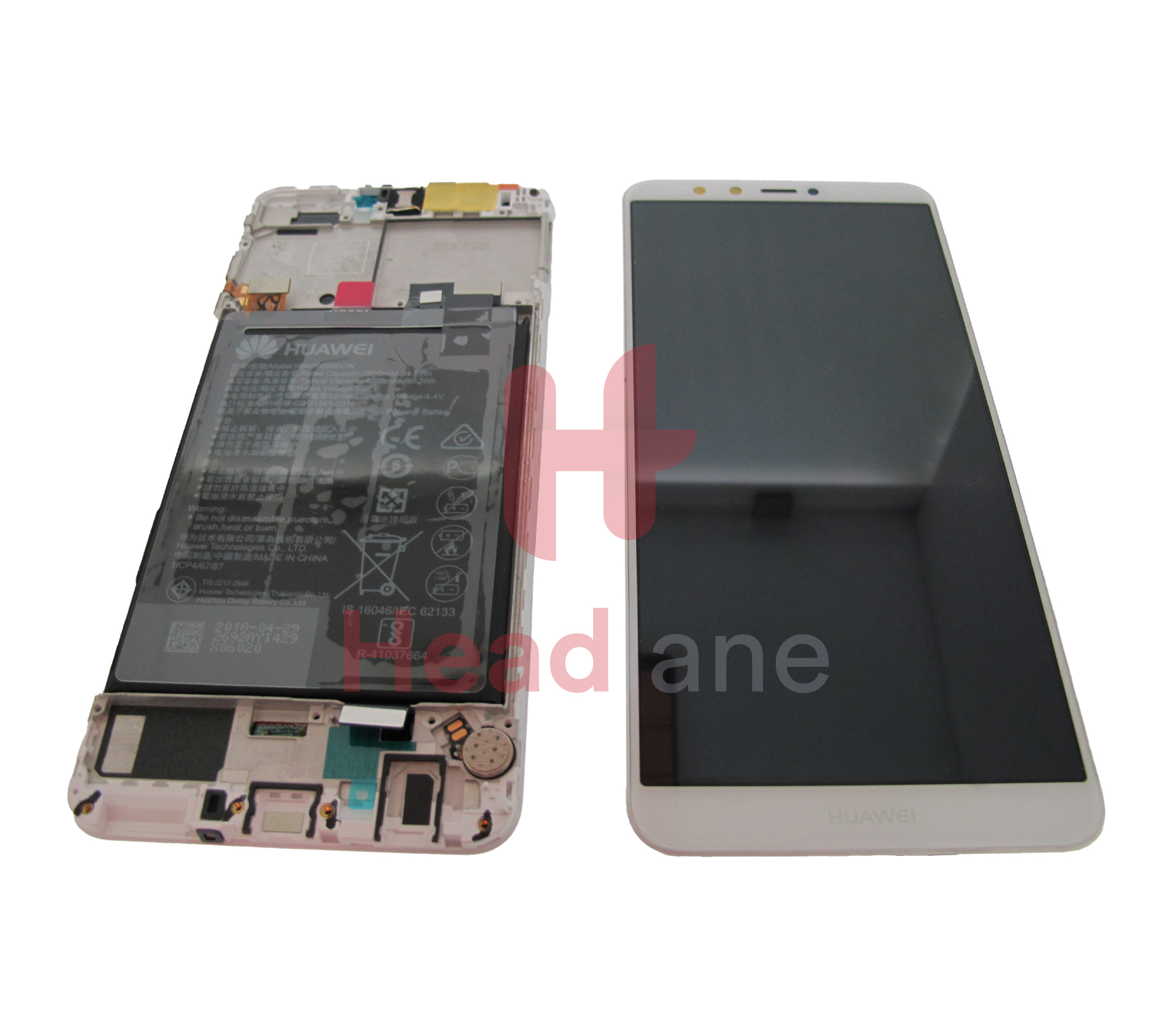 Huawei Y9 (2018) LCD Display / Screen + Touch + Battery - White