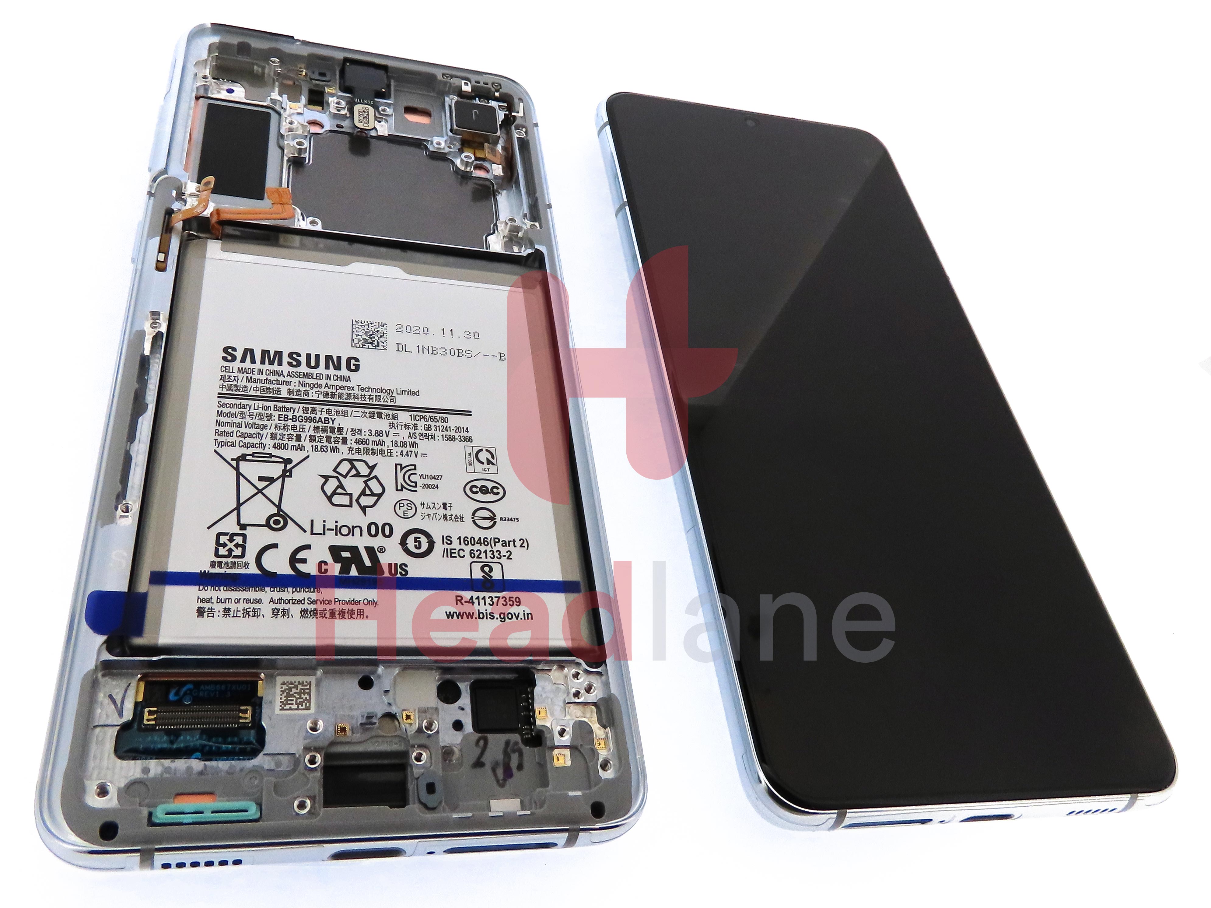 Samsung SM-G996 Galaxy S21+ 5G LCD Display / Screen + Touch + Battery - Phantom Silver