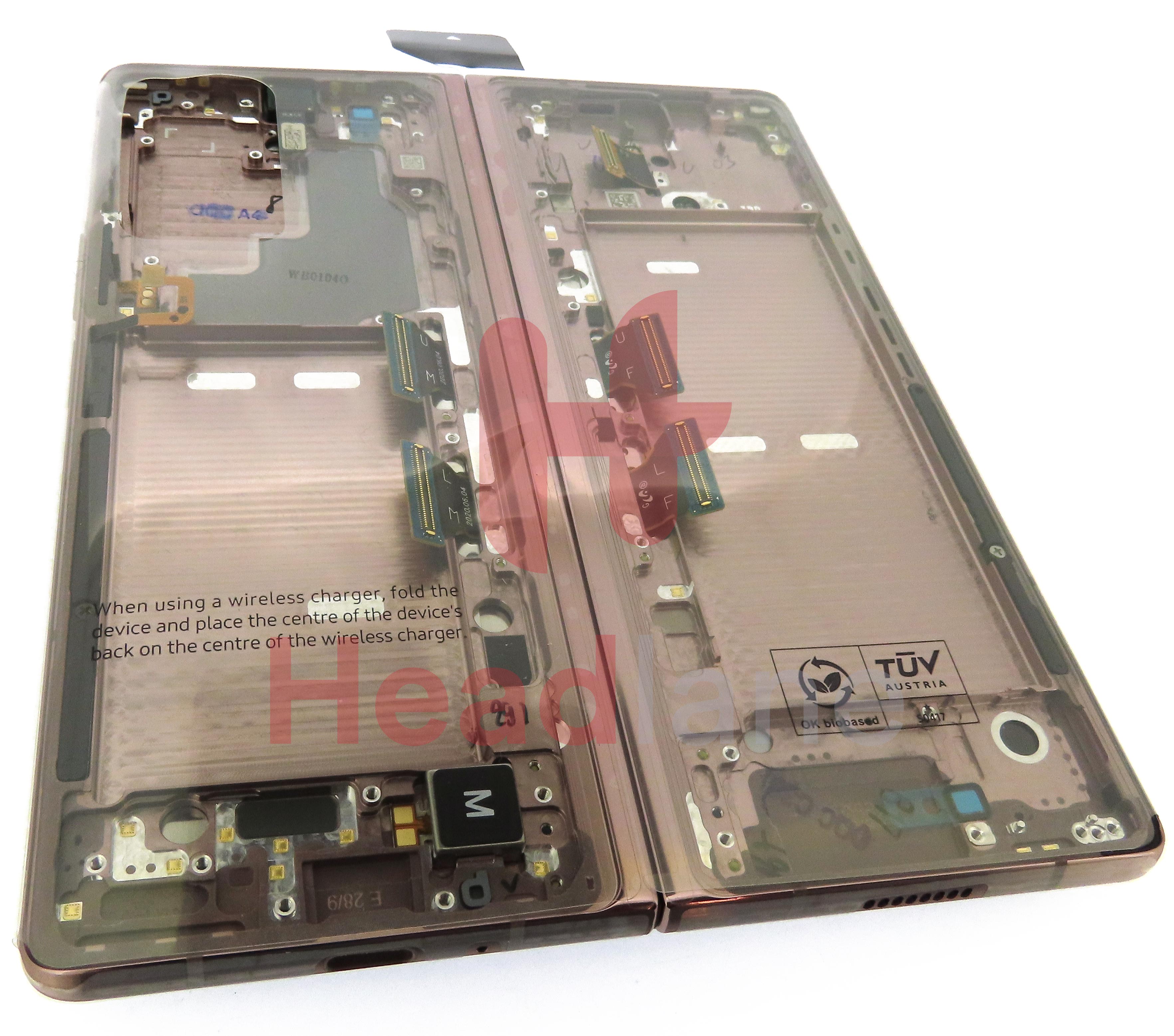 Samsung SM-F916 Galaxy Z Fold2 5G LCD Display / Screen + Touch - Mystic Bronze (Red Hinge)