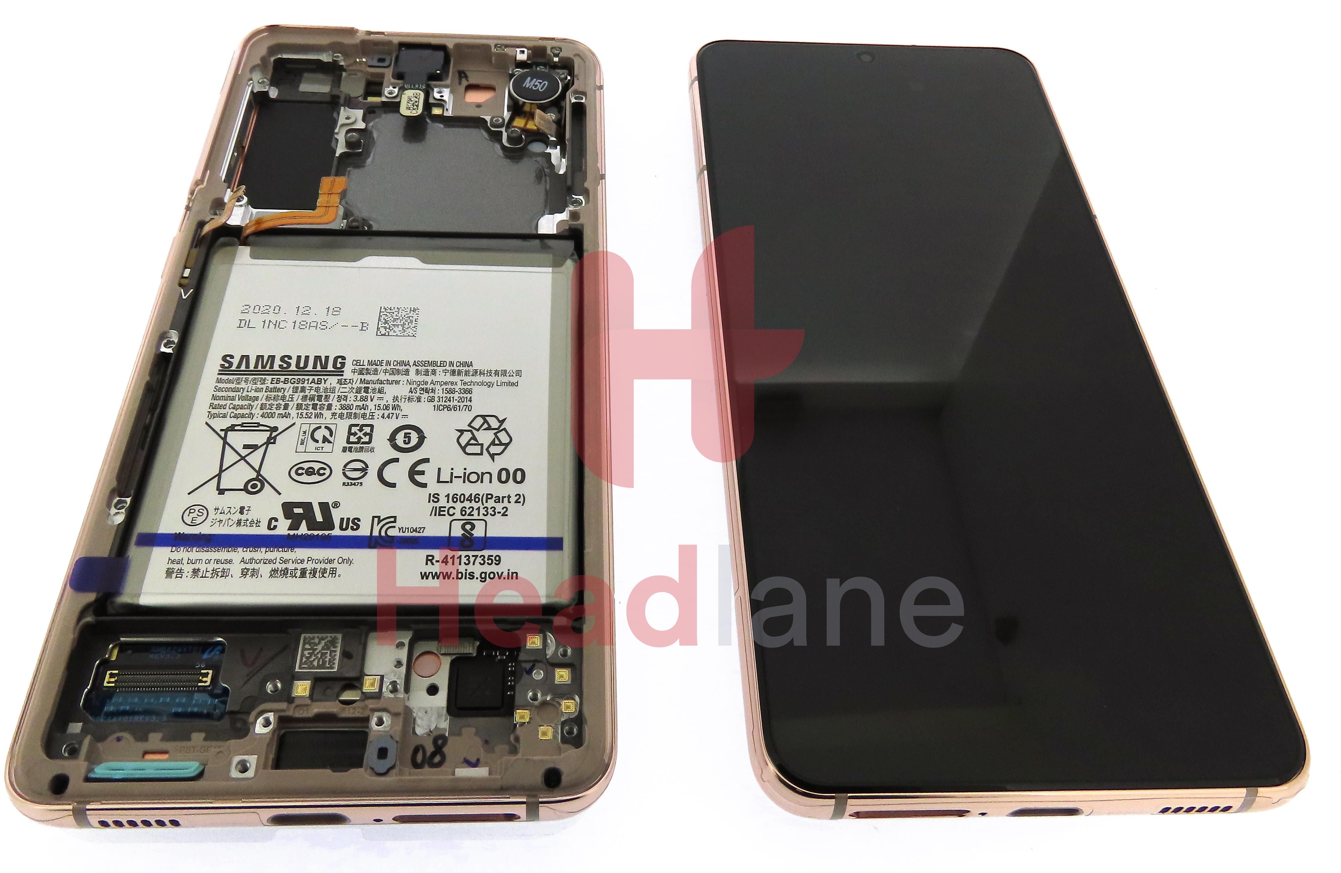 Samsung SM-G991 Galaxy S21 5G LCD Display / Screen + Touch + Battery - Phantom Violet