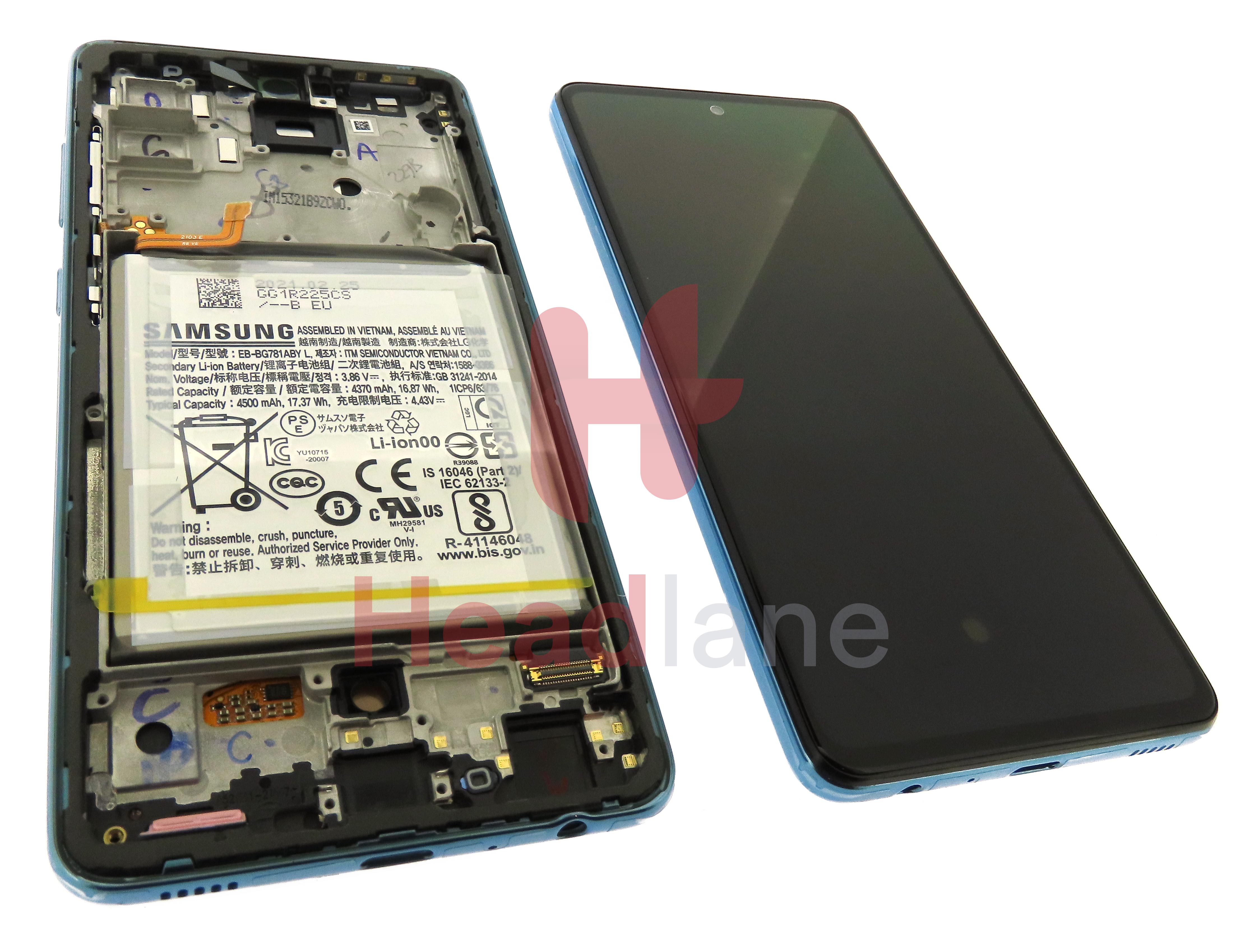 Samsung SM-A525 A526 Galaxy A52 4G A52 5G LCD Display / Screen + Touch + Battery - Blue