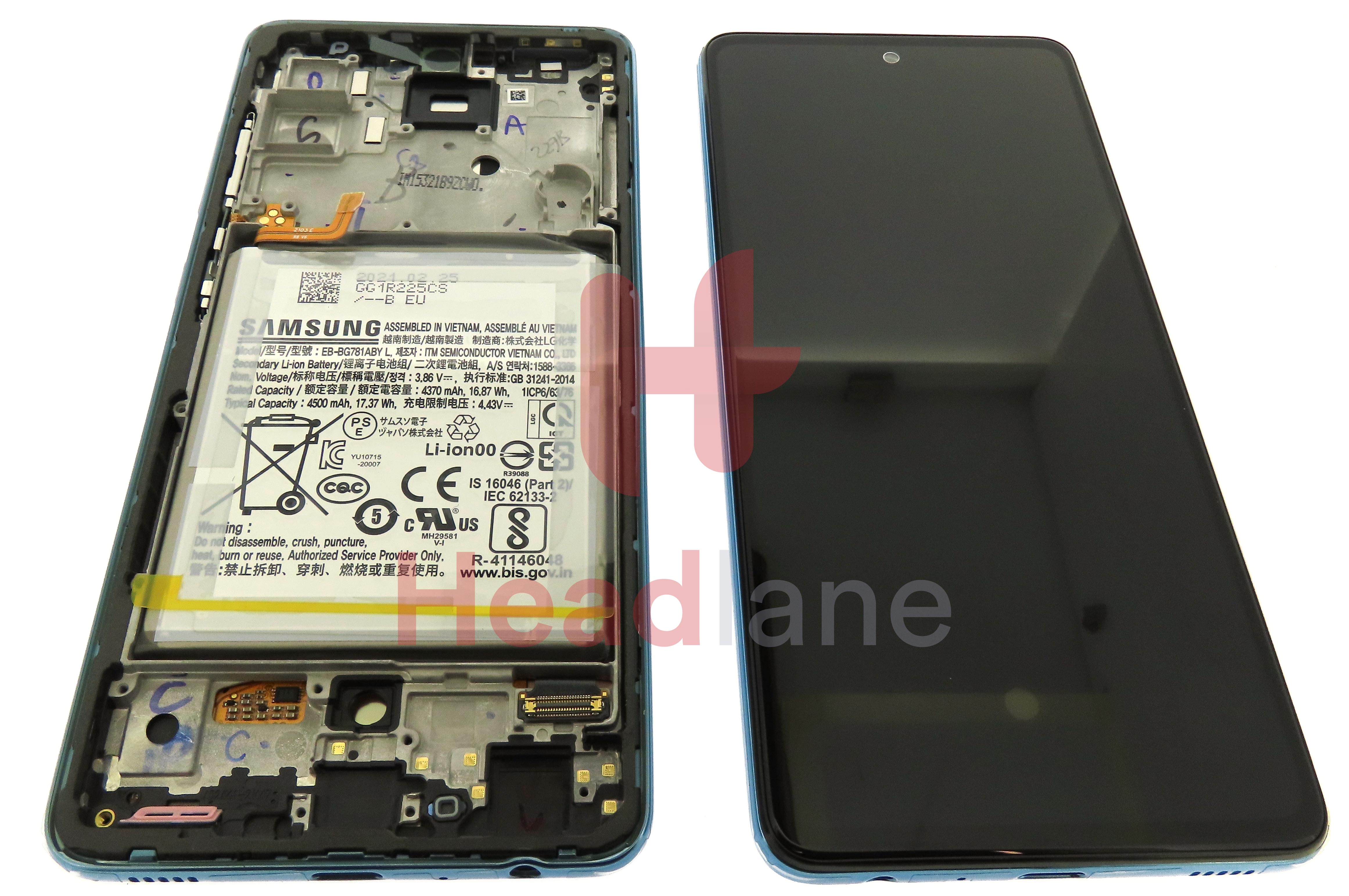 Samsung SM-A525 A526 Galaxy A52 4G A52 5G LCD Display / Screen + Touch + Battery - Blue