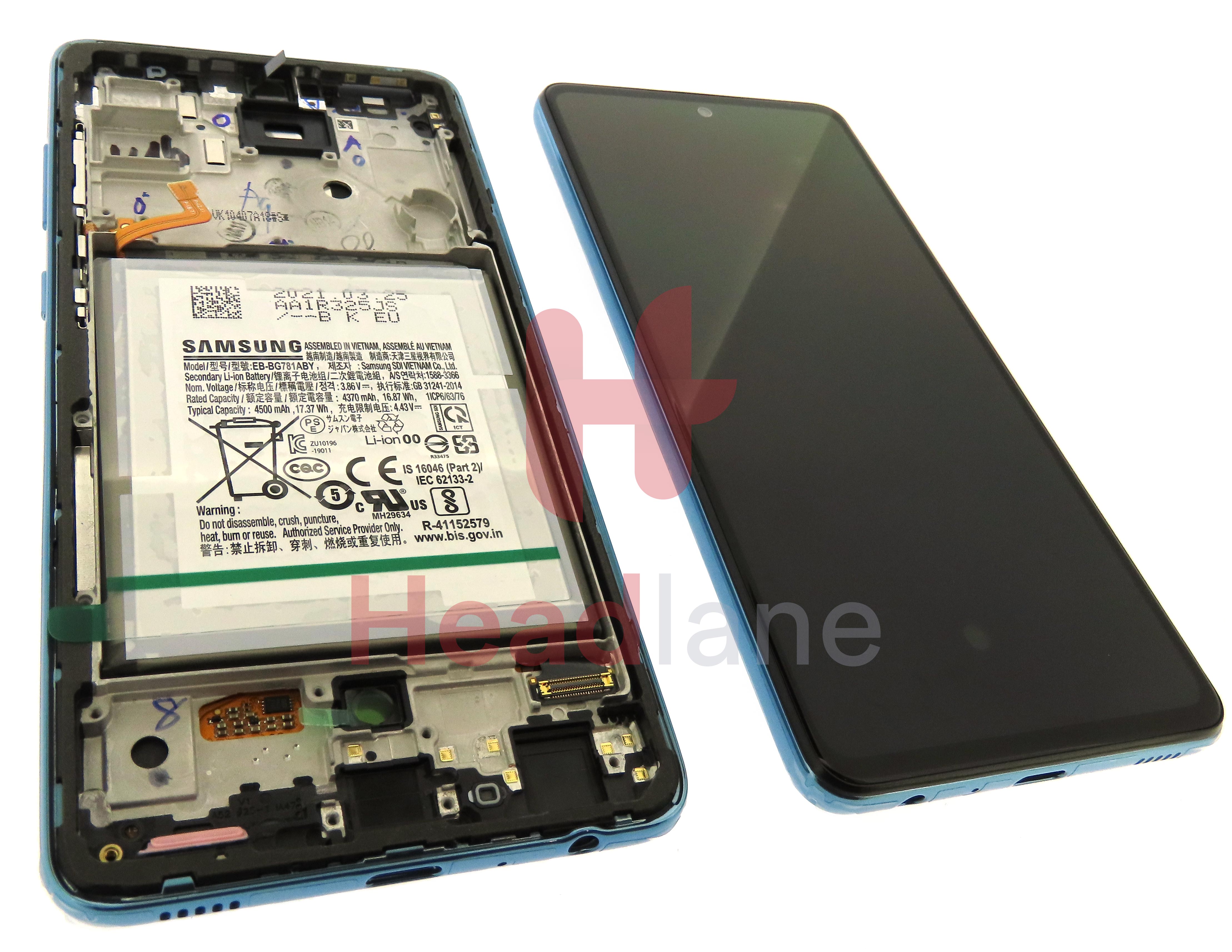 Samsung SM-A525 A526 Galaxy A52 4G A52 5G LCD Display / Screen + Touch + Battery - Blue