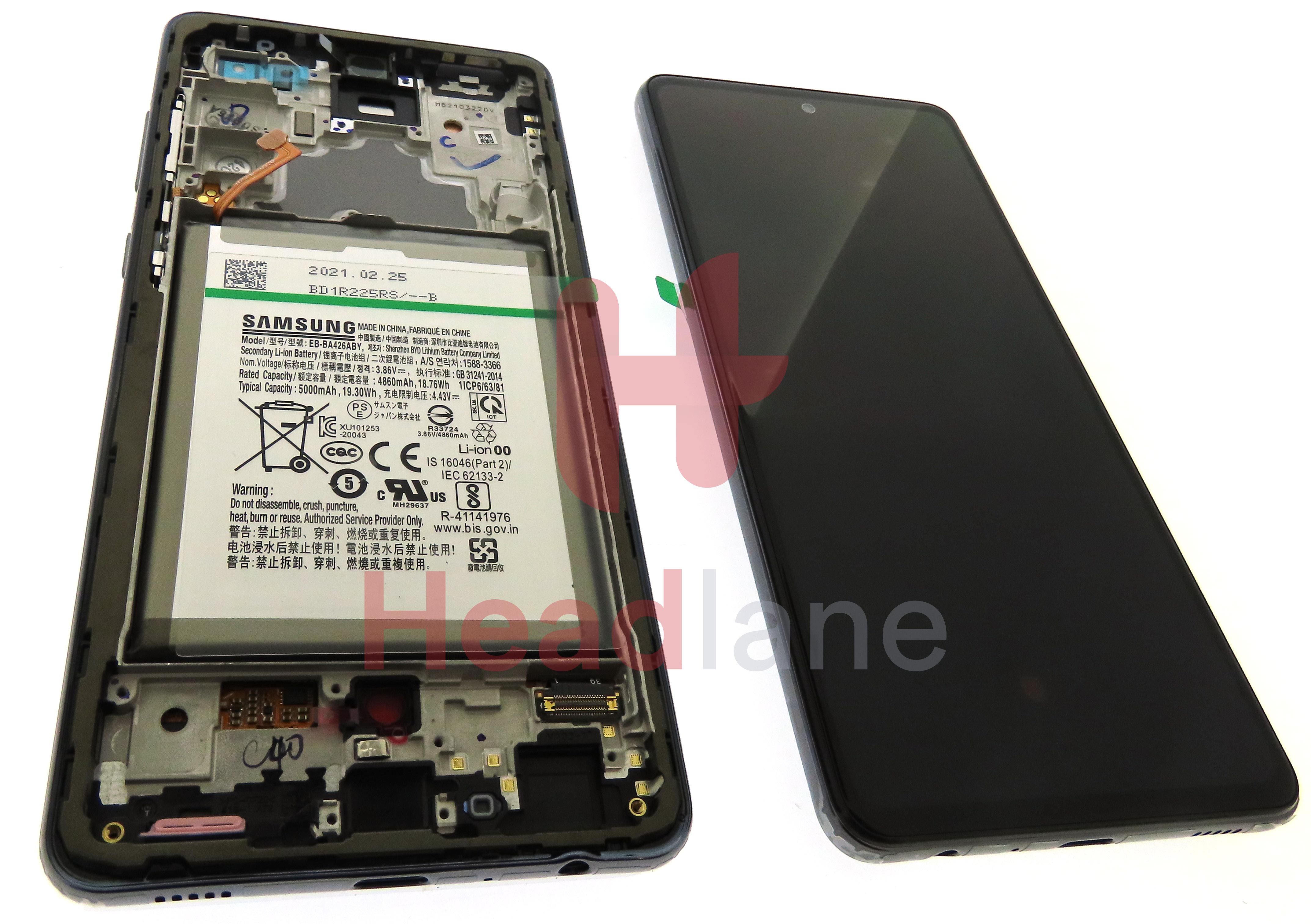 Samsung SM-A725 Galaxy A72 4G LCD Display / Screen + Touch + Battery - Black