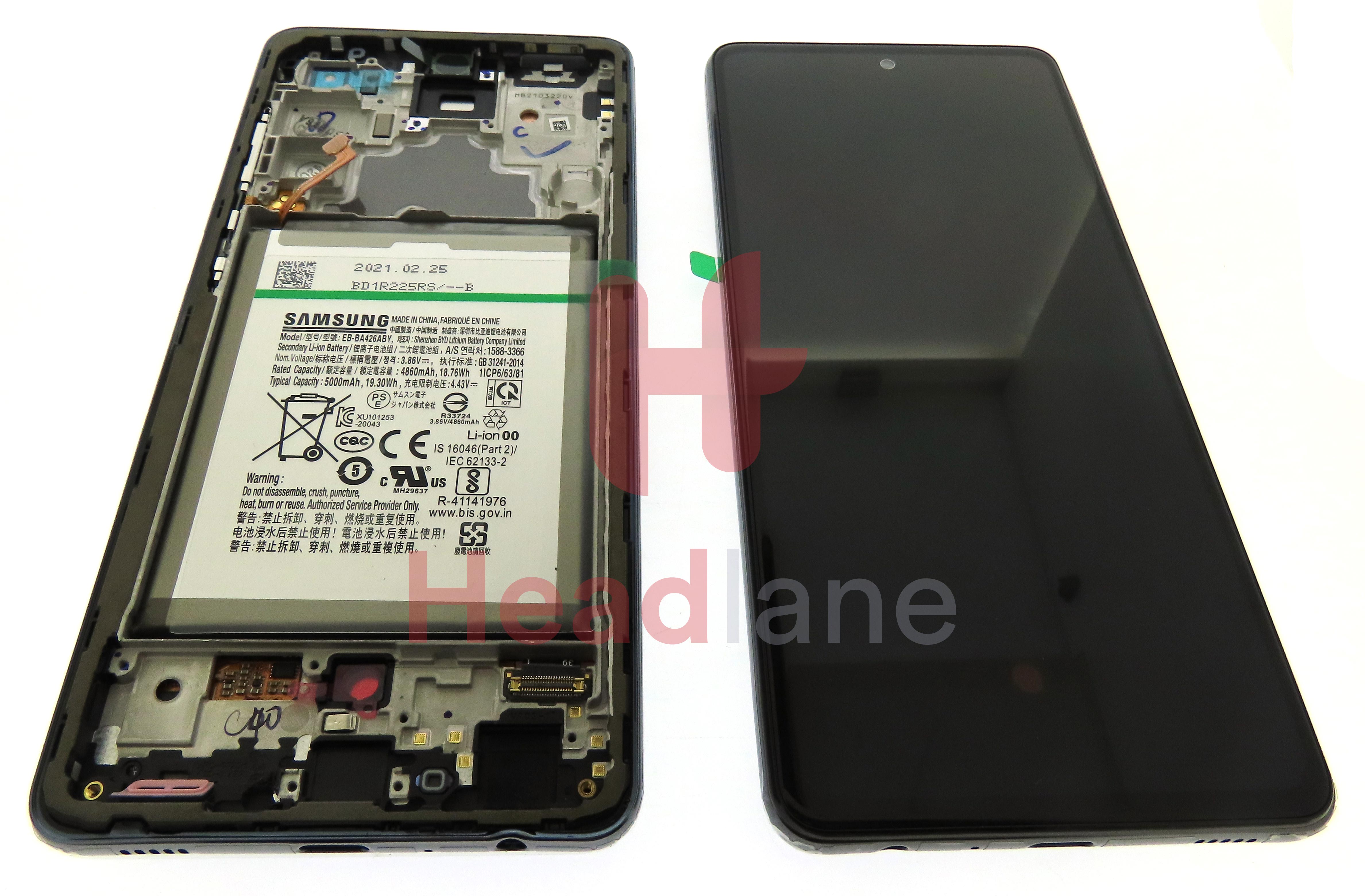 Samsung SM-A725 Galaxy A72 4G LCD Display / Screen + Touch + Battery - Black