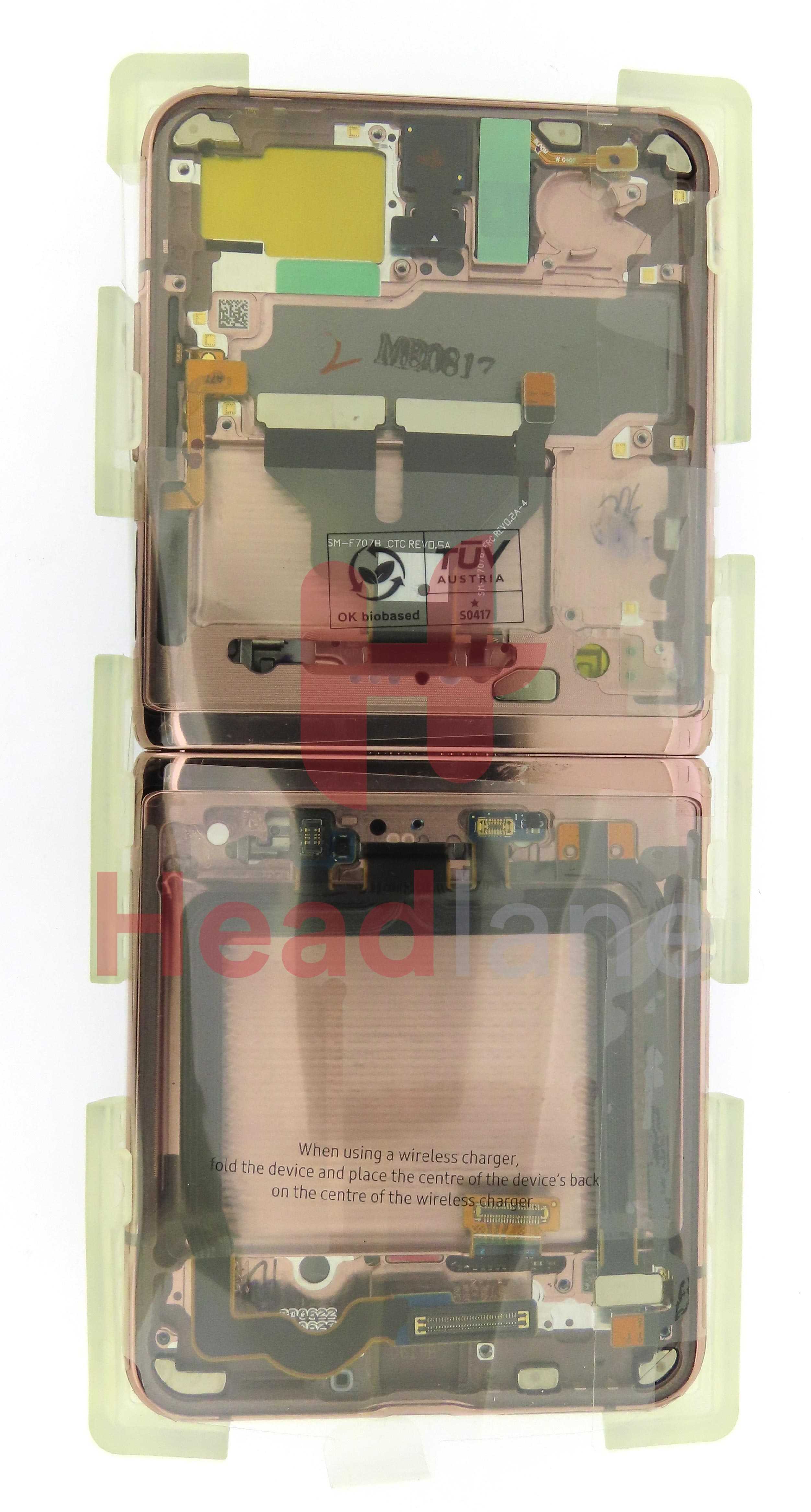 Samsung SM-F707 Galaxy Z Flip 5G LCD Display / Screen + Touch - Mystic Bronze