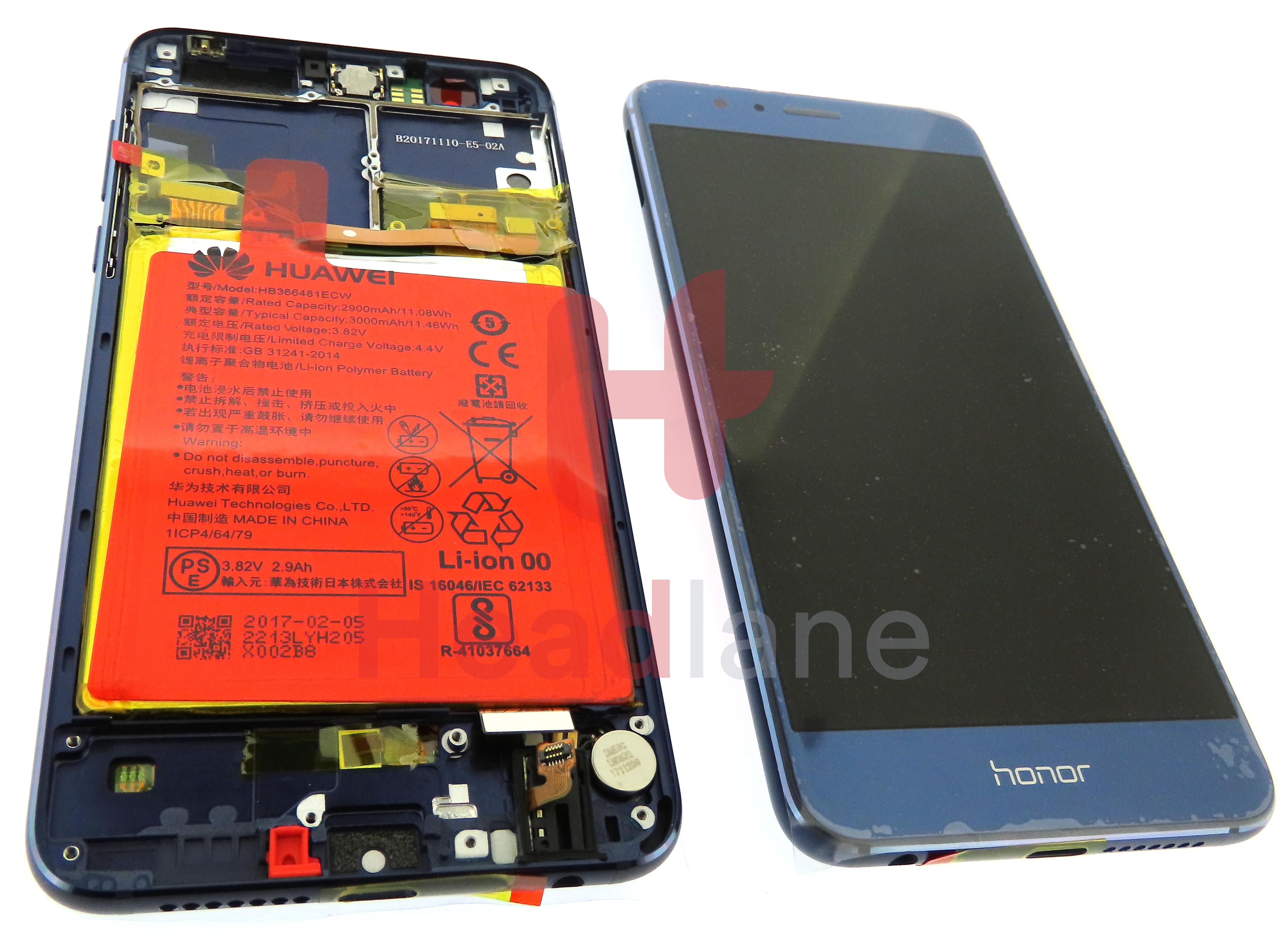 Huawei Honor 8 LCD Display / Screen + Touch + Battery - Blue