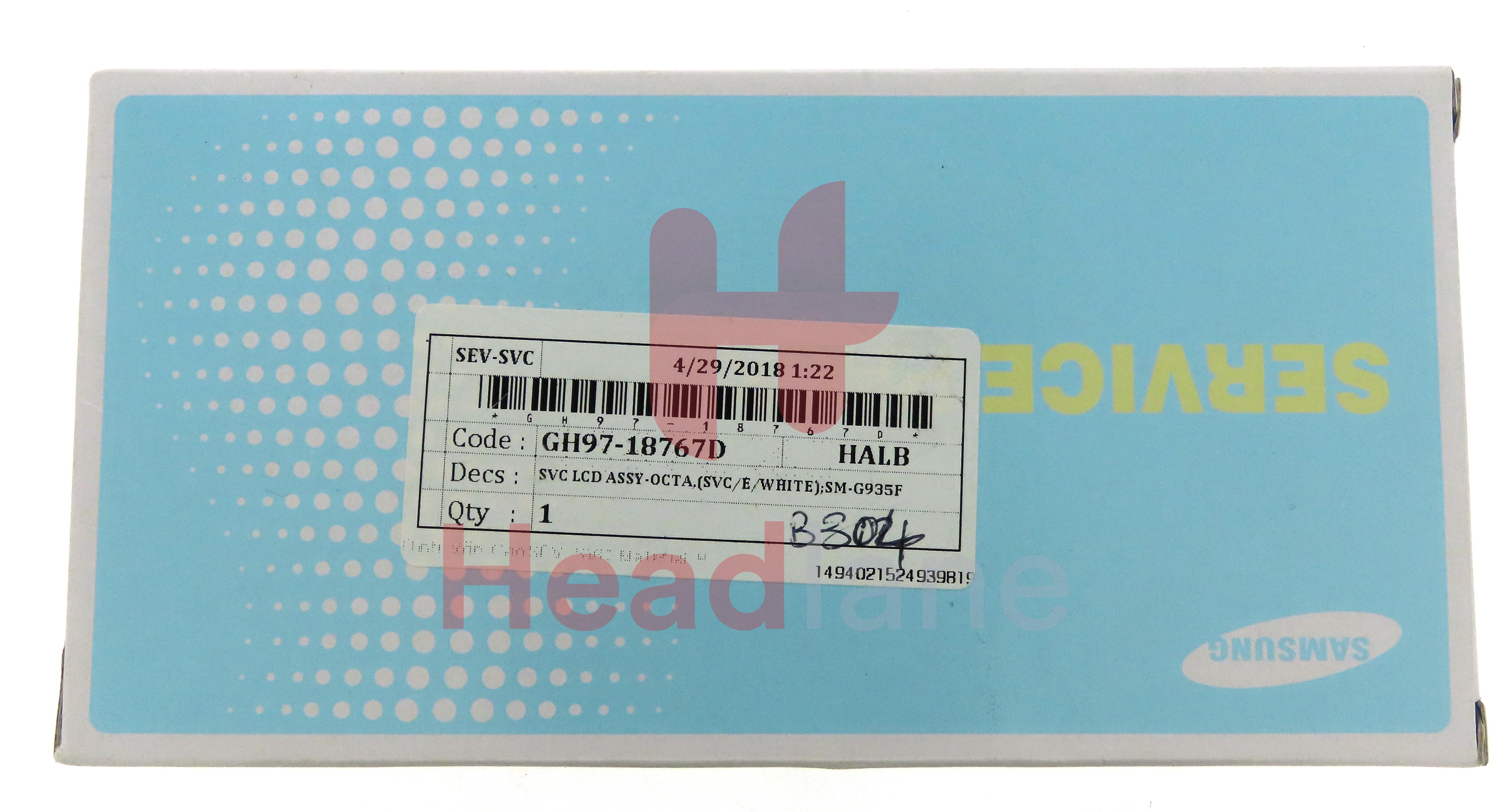 Samsung SM-G935F Galaxy S7 Edge LCD Display / Screen + Touch - White