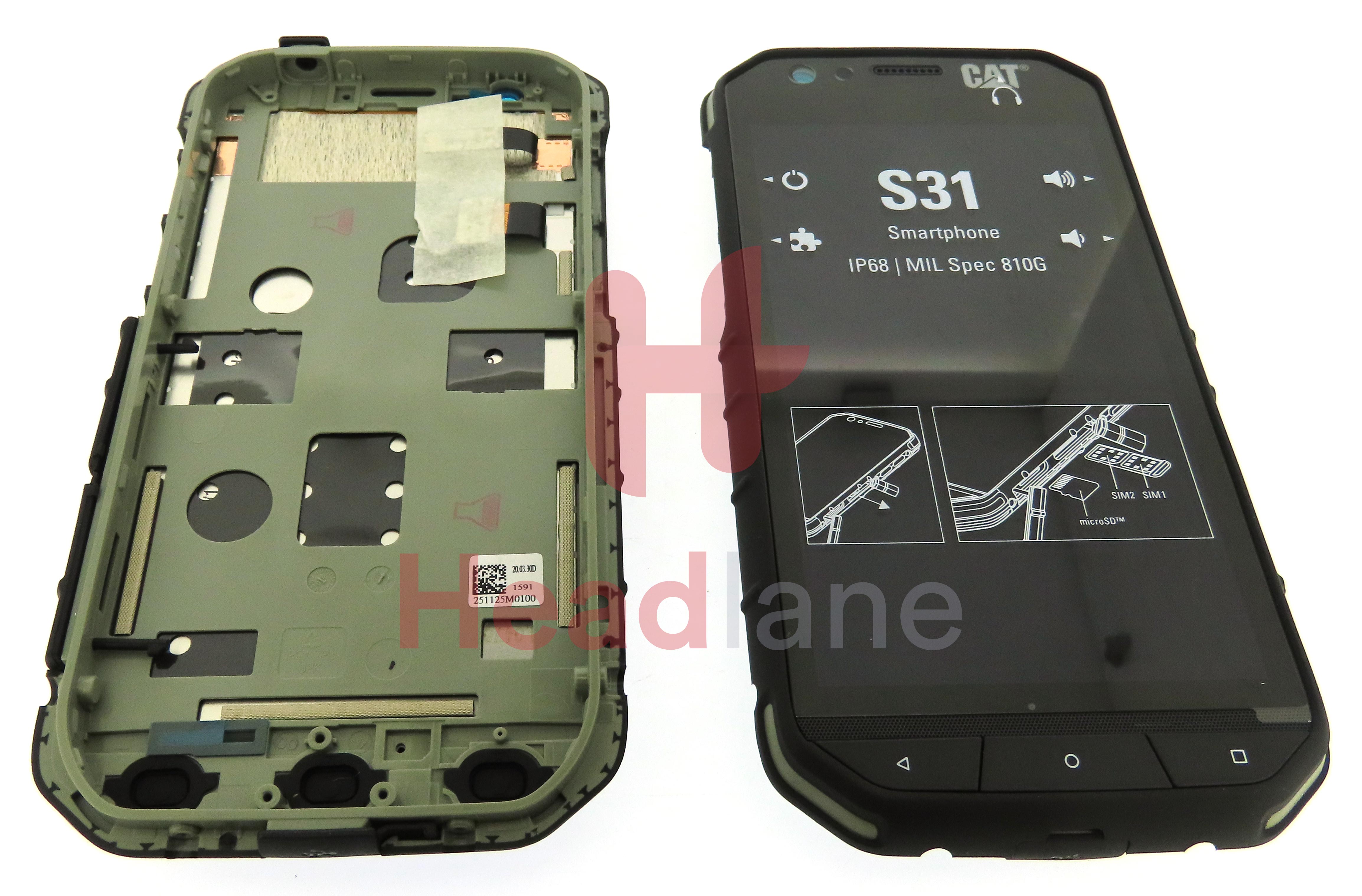 Caterpillar CAT S31 LCD Display / Screen + Touch + Frame