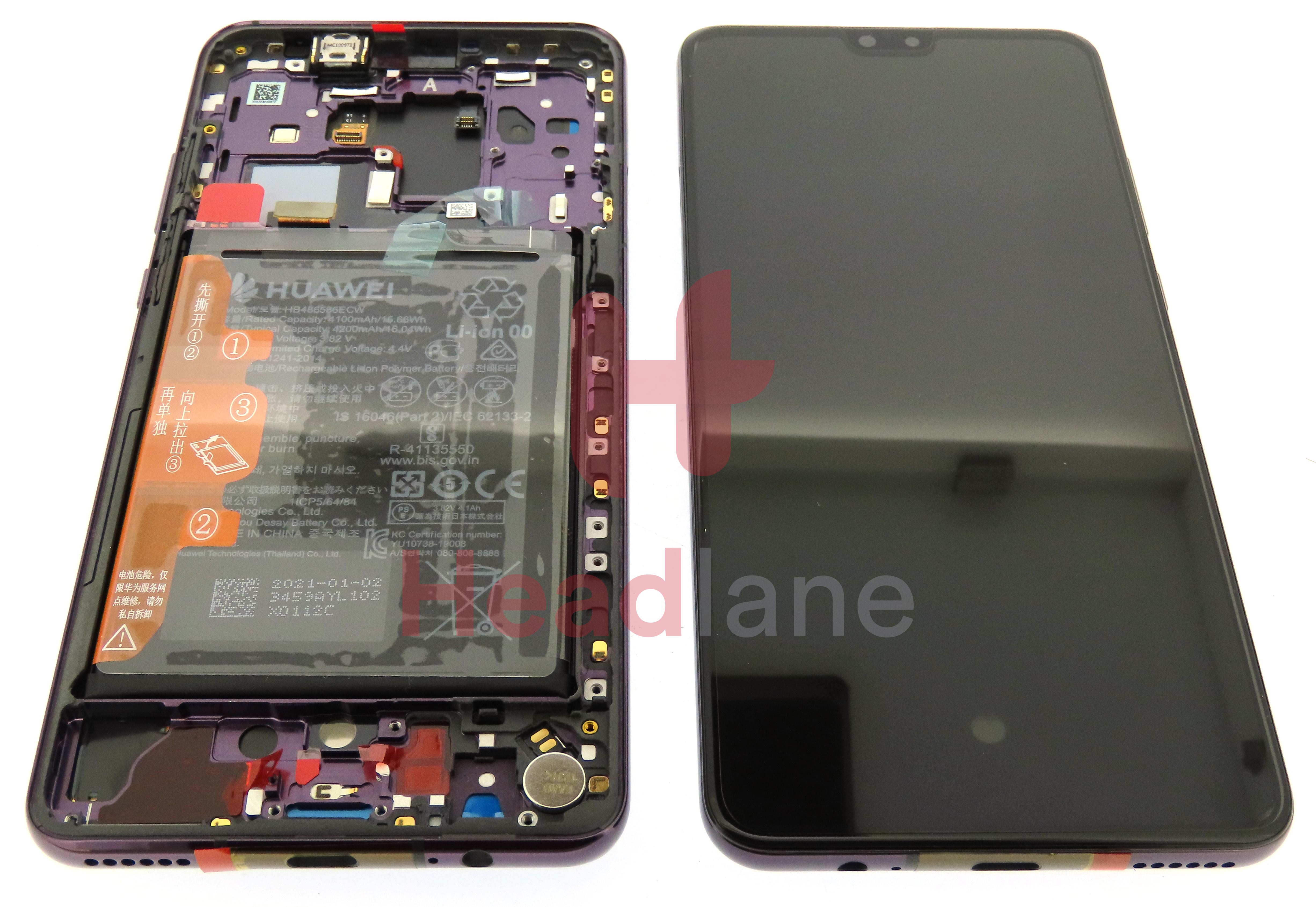 Huawei Mate 30 LCD Display / Screen + Touch + Battery - Purple