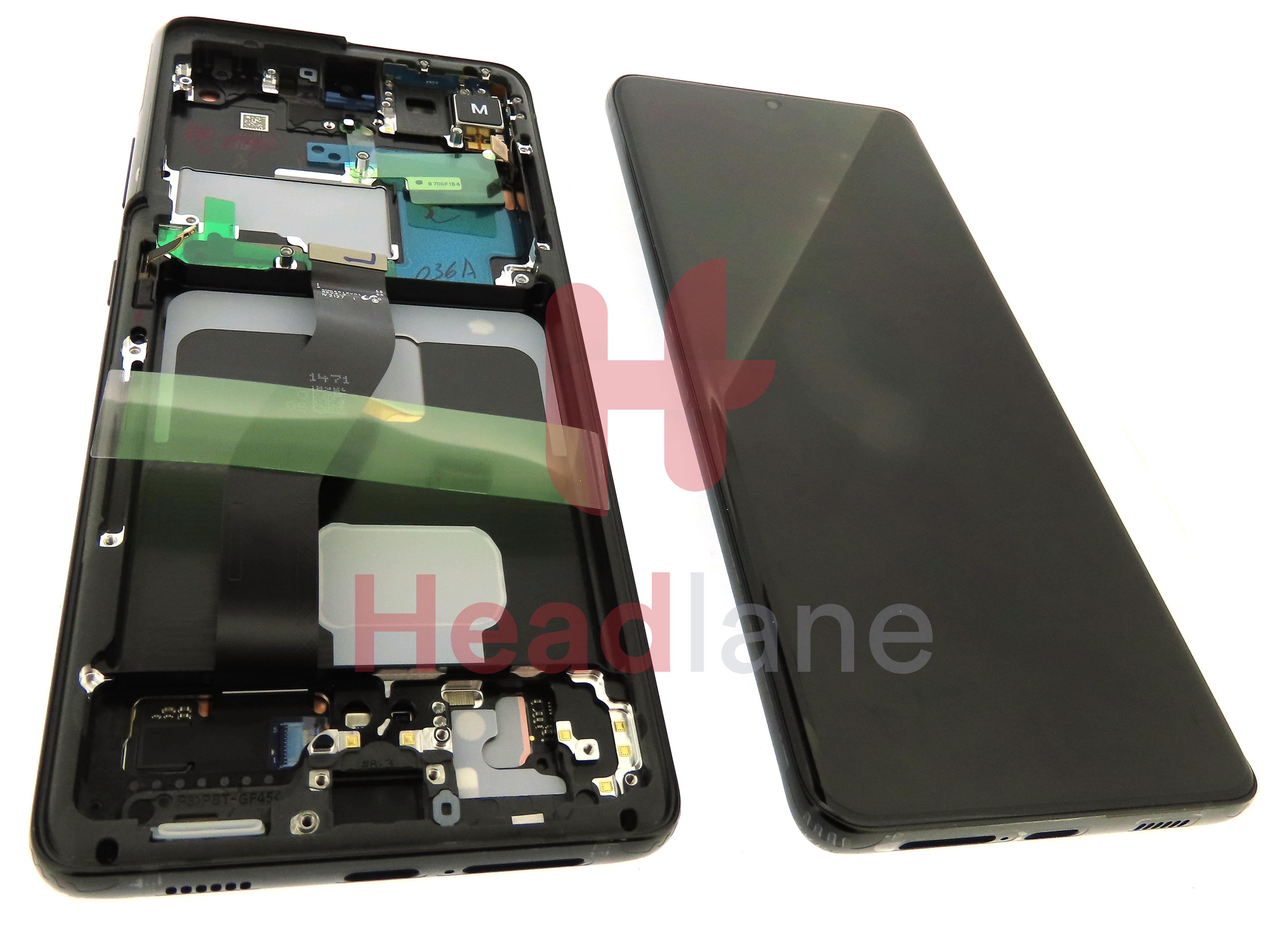 Samsung SM-G998 Galaxy S21 Ultra 5G LCD Display / Screen + Touch - Phantom Black (No Camera)