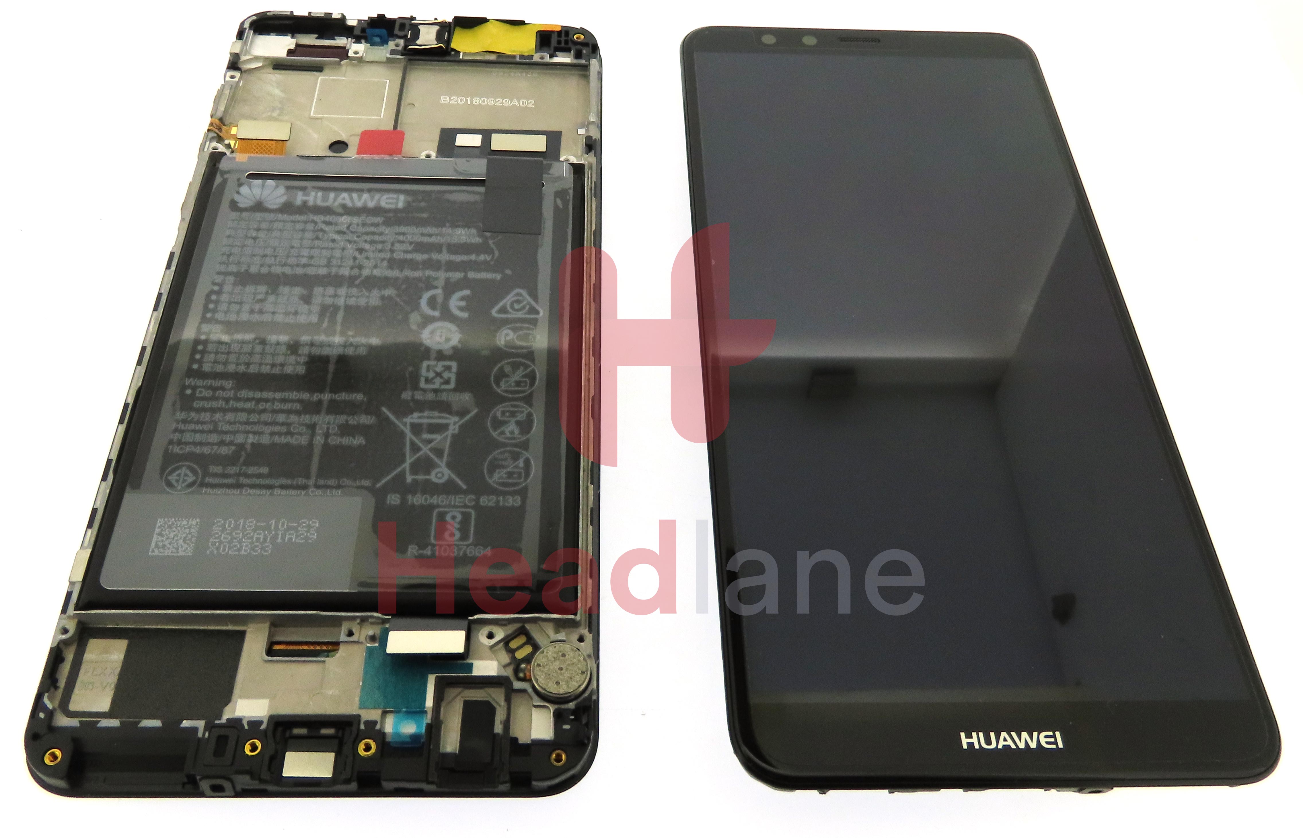 Huawei Y9 (2018) LCD Display / Screen + Touch + Battery - Black / Blue