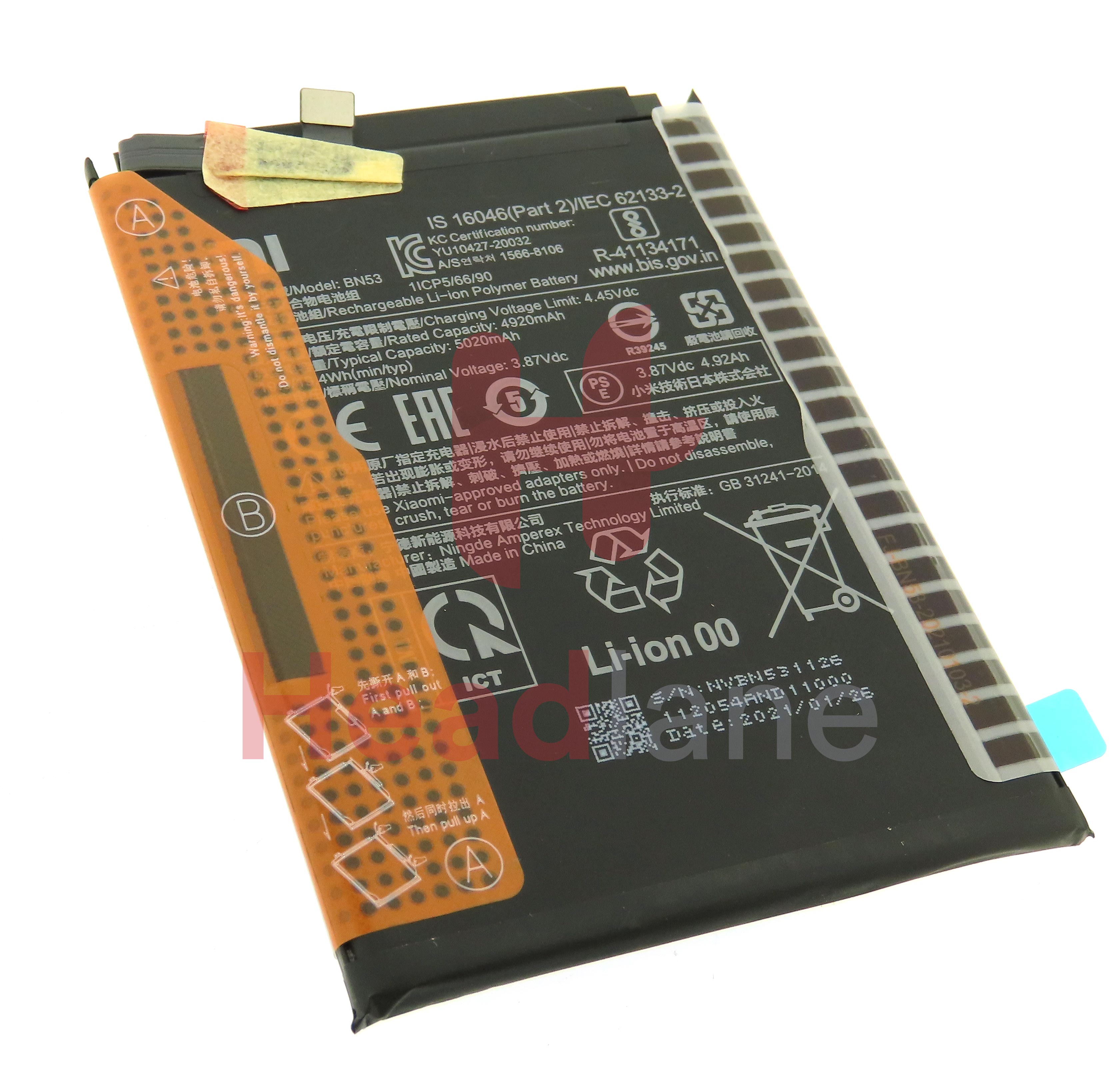 Xiaomi Redmi Note 9 Pro BN53 5020mAh Internal Battery