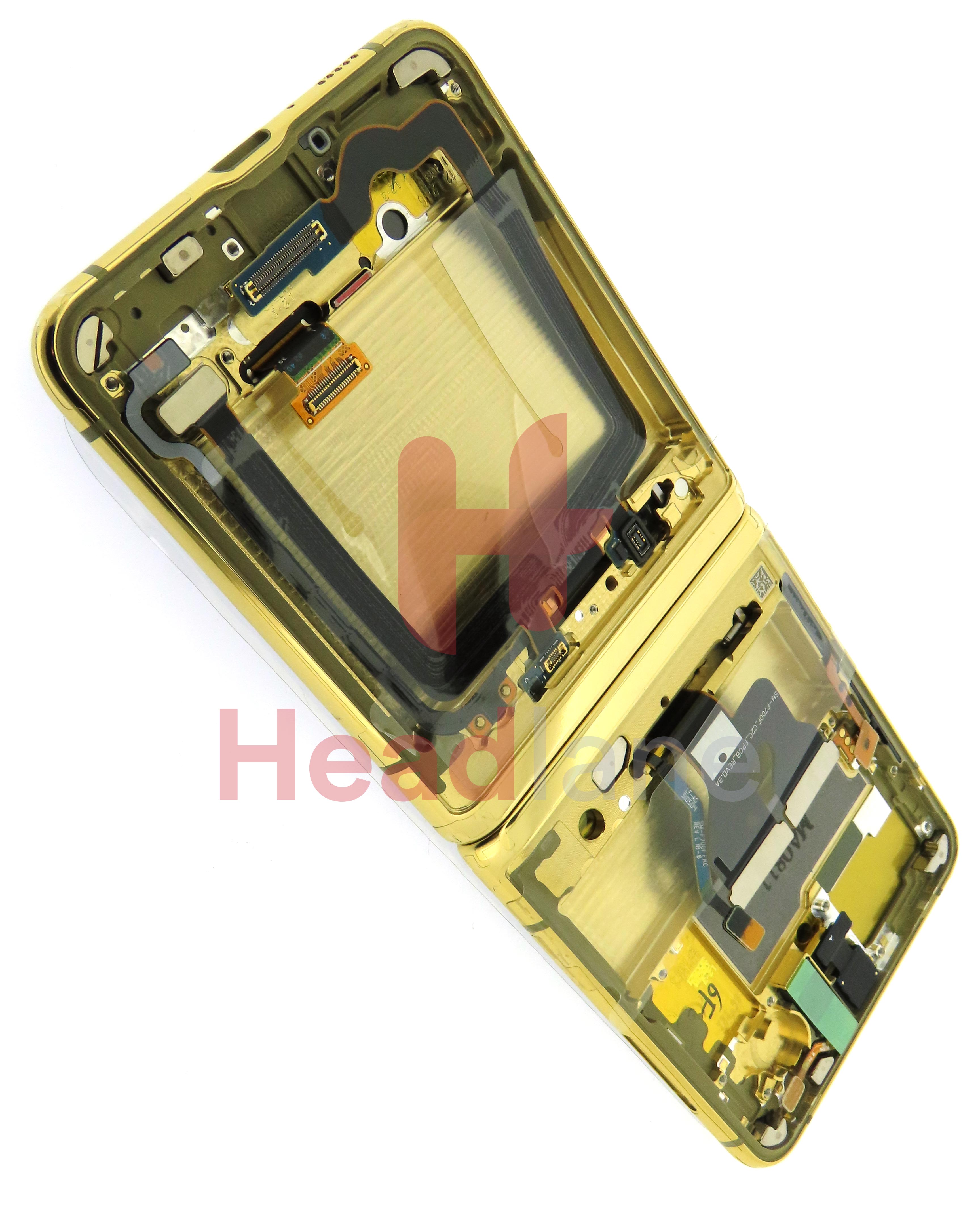 Samsung SM-F700 Galaxy Z Flip LCD Display / Screen + Touch - Gold