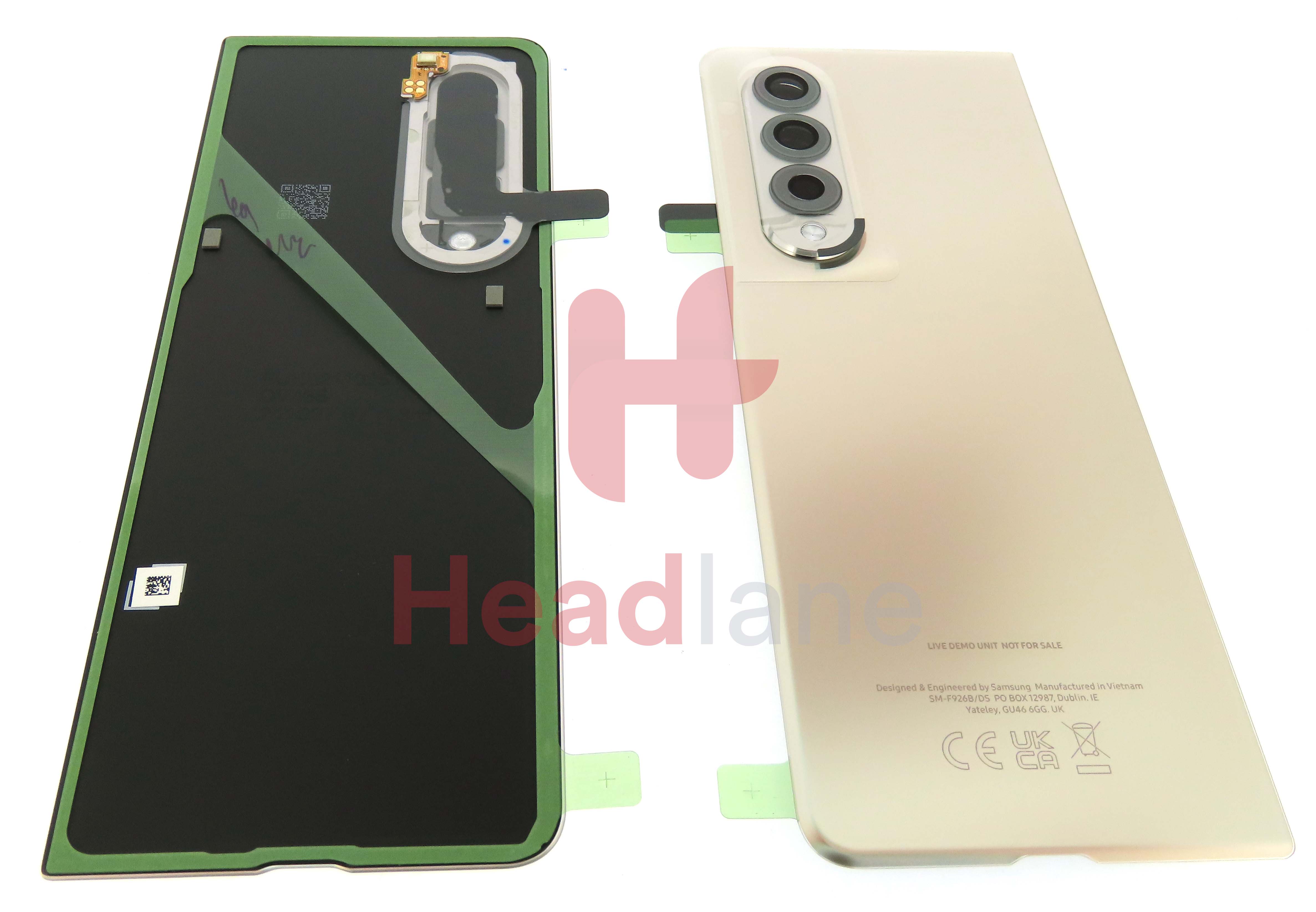 Samsung SM-F926 Galaxy Z Fold3 5G Back / Battery Cover - Phantom Silver (Live Demo Unit)