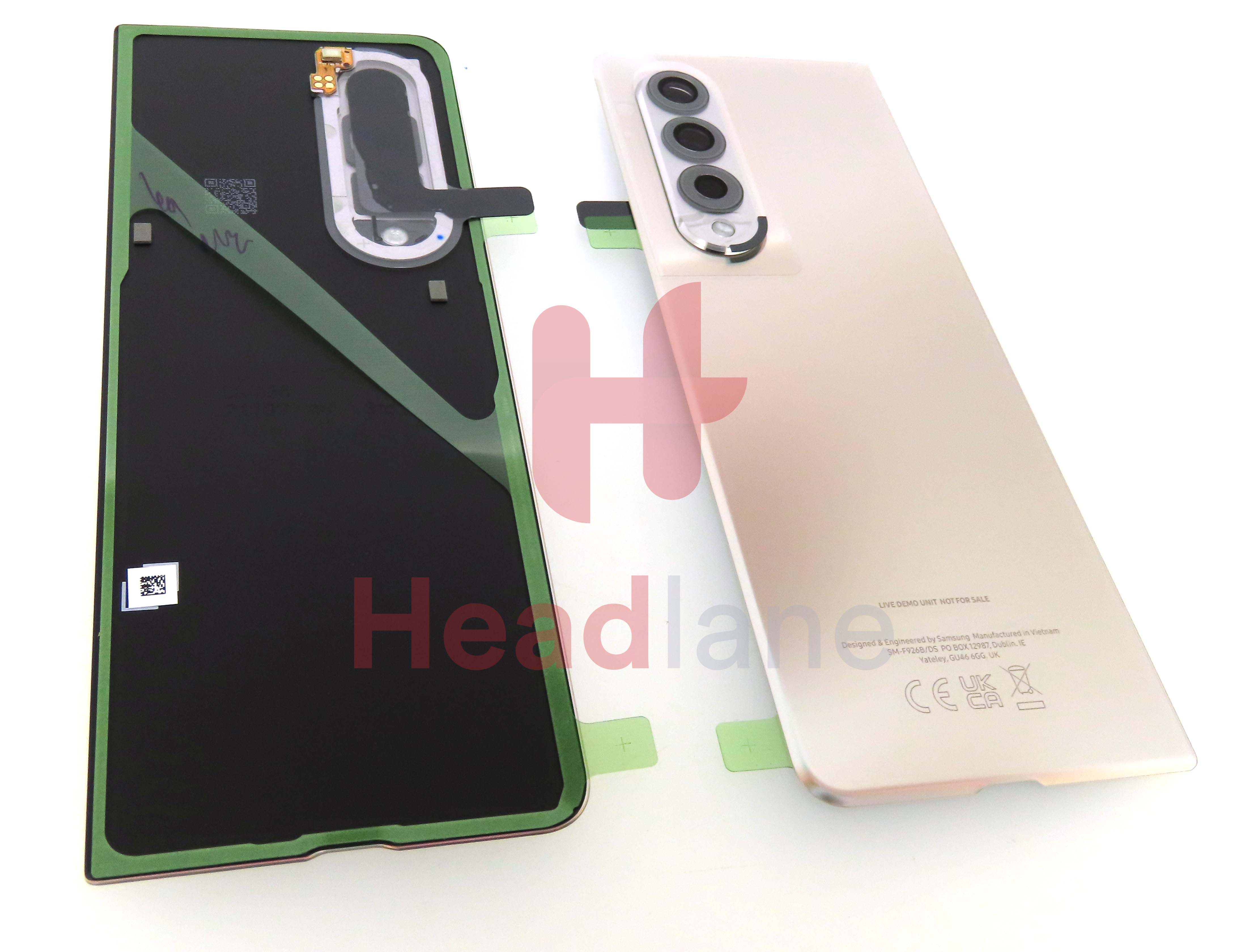 Samsung SM-F926 Galaxy Z Fold3 5G Back / Battery Cover - Phantom Silver (Live Demo Unit)