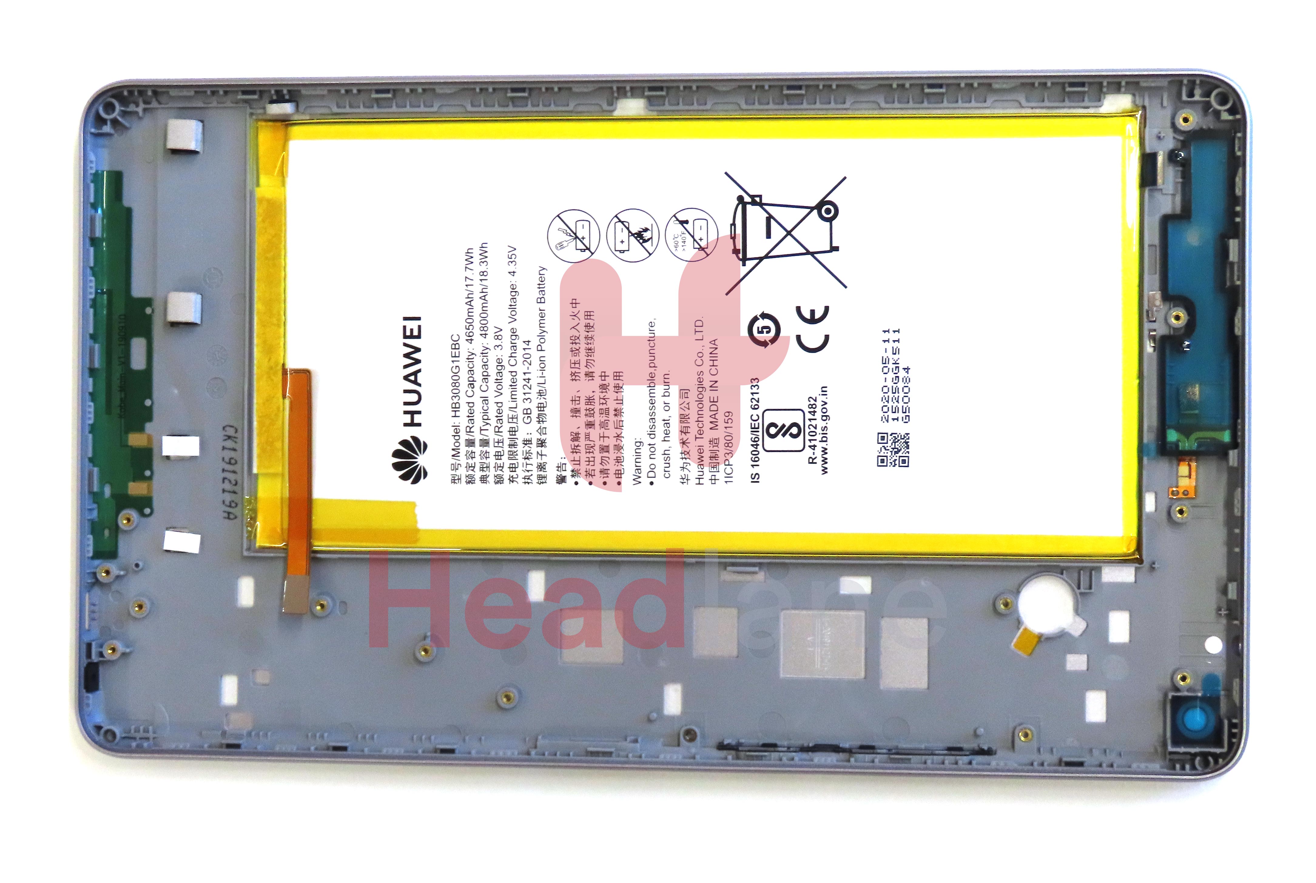 Huawei MediaPad T3 8.0&quot; Back / Battery Cover + Battery - Grey