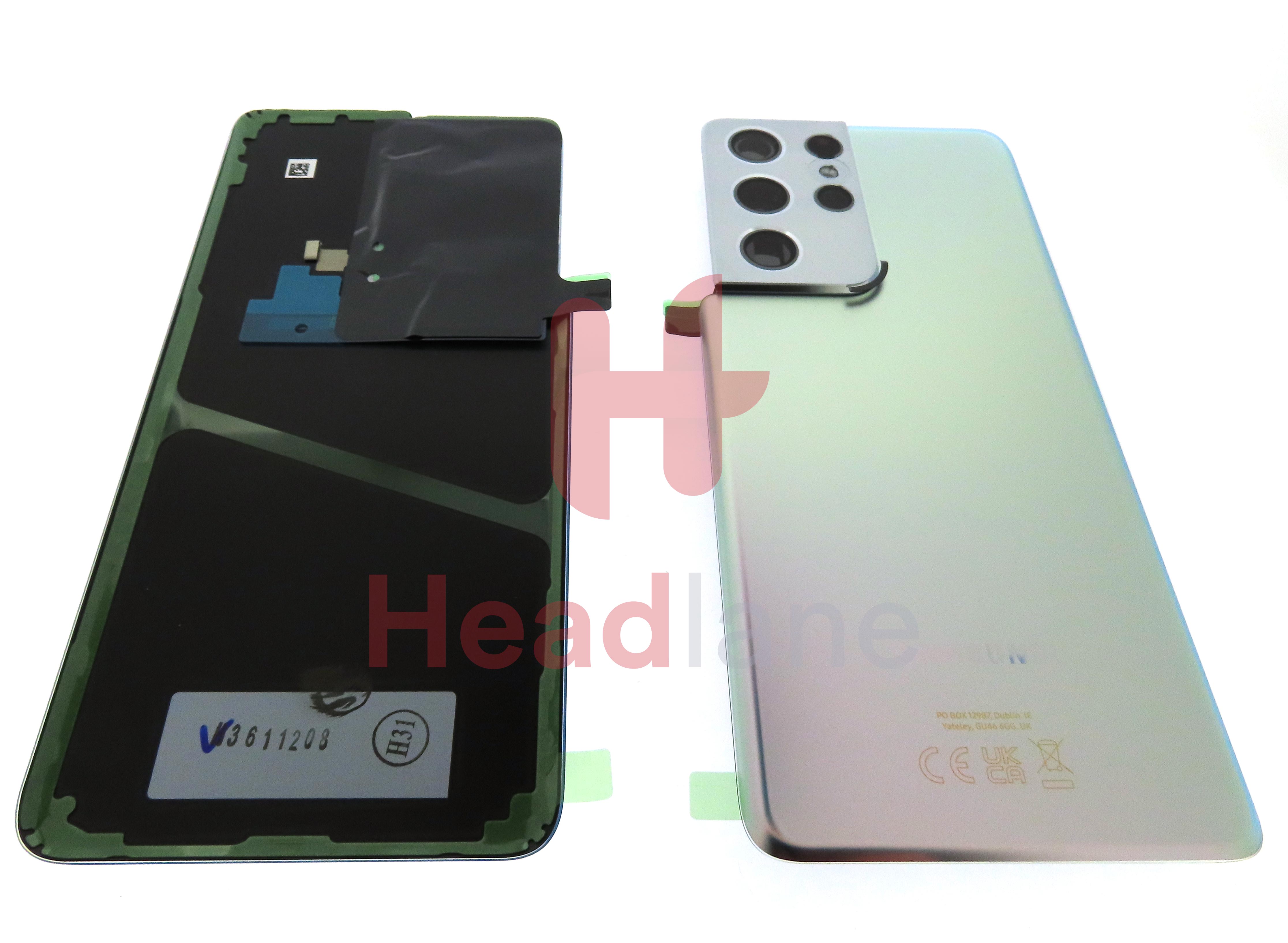 Samsung SM-G998 Galaxy S21 Ultra 5G Back / Battery Cover - Phantom Silver (UKCA)