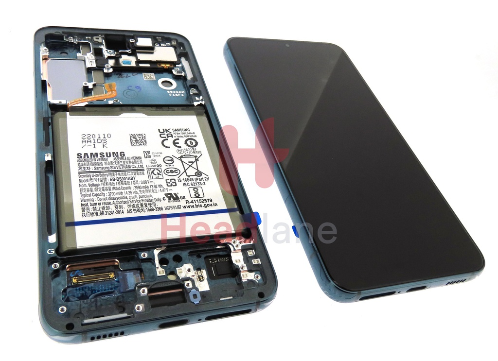 Samsung SM-S901 Galaxy S22 LCD Display / Screen + Touch + Battery - Green