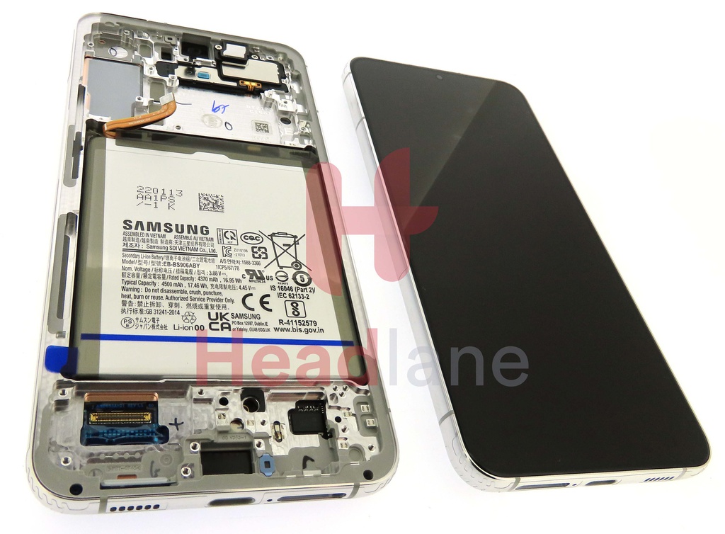 Samsung SM-S906 Galaxy S22+ / Plus LCD Display / Screen + Touch + Battery - Phantom White