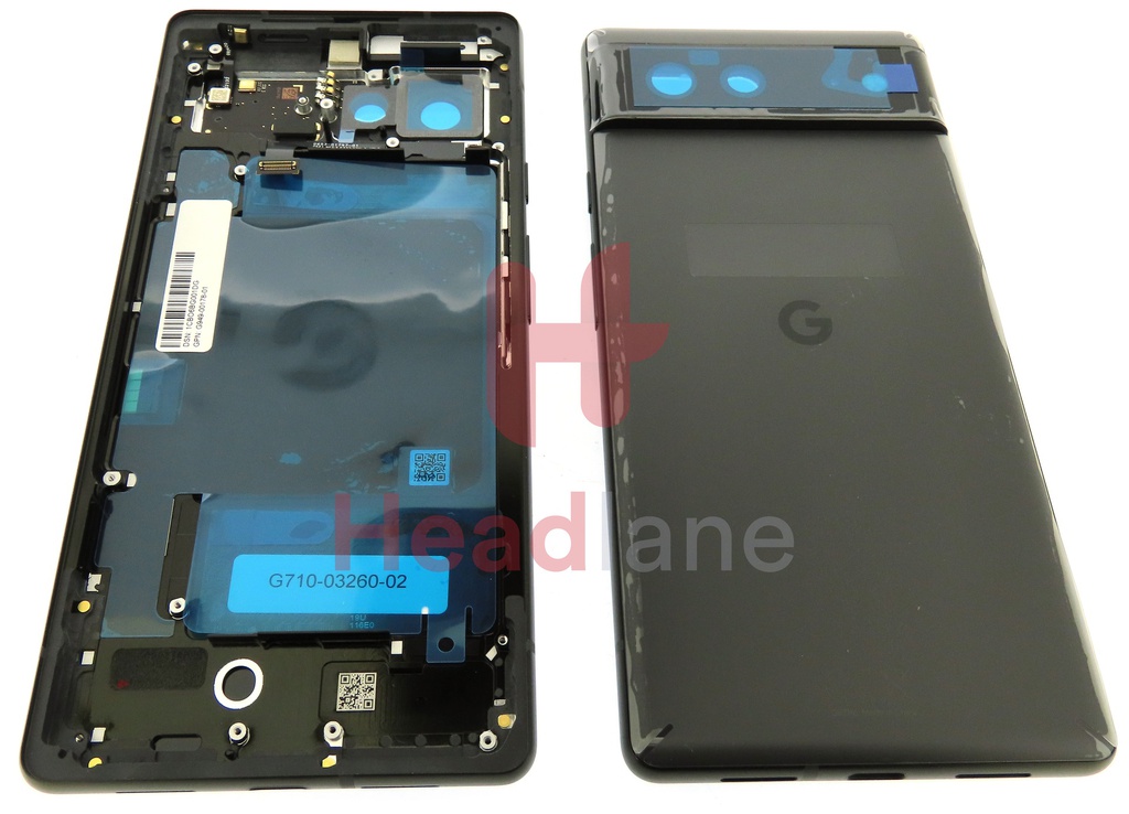Google Pixel 6 Back / Battery Cover - Stormy Black