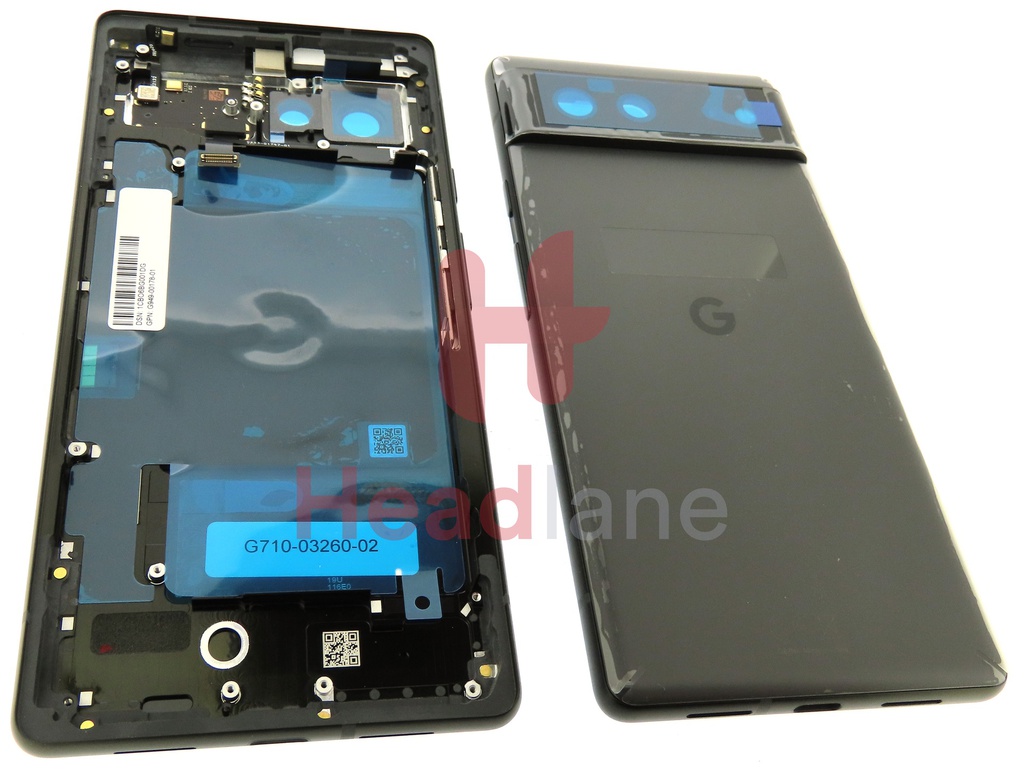 Google Pixel 6 Back / Battery Cover - Stormy Black