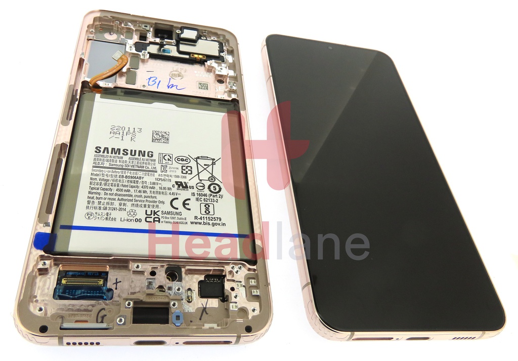 Samsung SM-S906 Galaxy S22+ / Plus LCD Display / Screen + Touch + Battery - Pink Gold