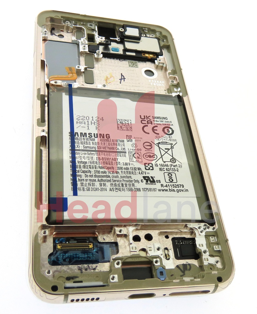 Samsung SM-S901 Galaxy S22 LCD Display / Screen + Touch + Battery - Violet