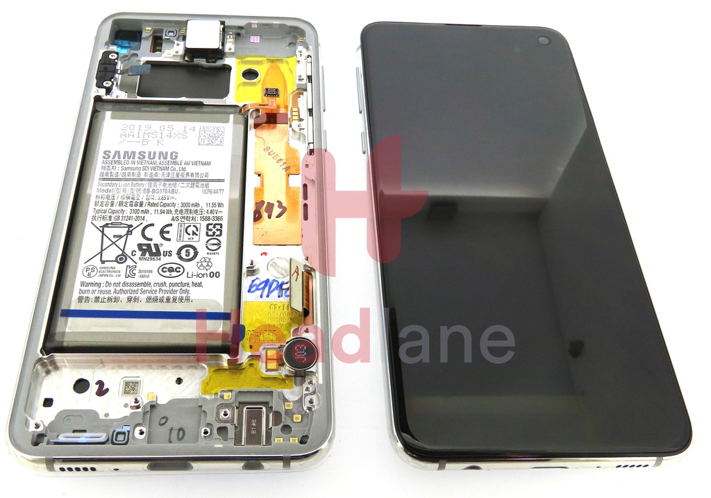 Samsung SM-G970 Galaxy S10E LCD Display / Screen + Touch + Battery - Prism White