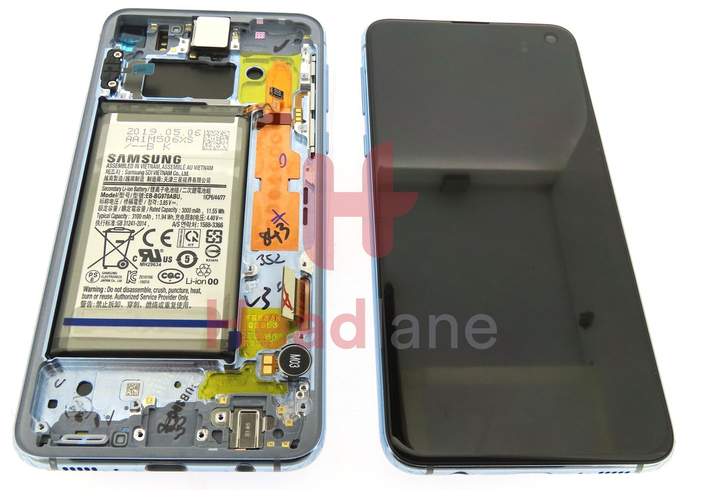 Samsung SM-G970 Galaxy S10E LCD Display / Screen + Touch + Battery - Prism Blue