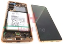 Samsung SM-G781 Galaxy S20 FE 5G LCD Display / Screen + Touch + Battery - Cloud Orange