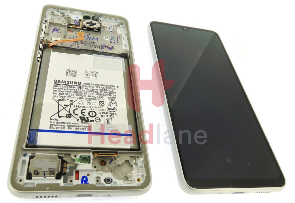 Samsung SM-A336 Galaxy A33 5G LCD Display / Screen + Touch + Battery - White