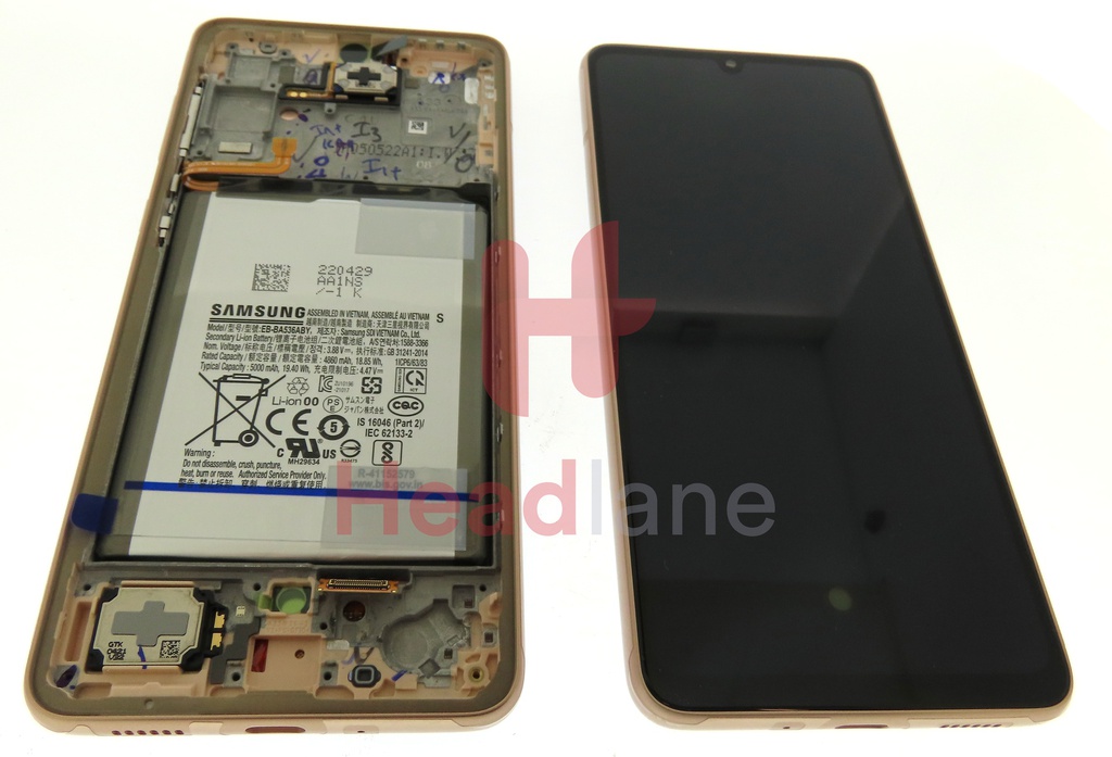 Samsung SM-A336 Galaxy A33 5G LCD Display / Screen + Touch + Battery - Peach