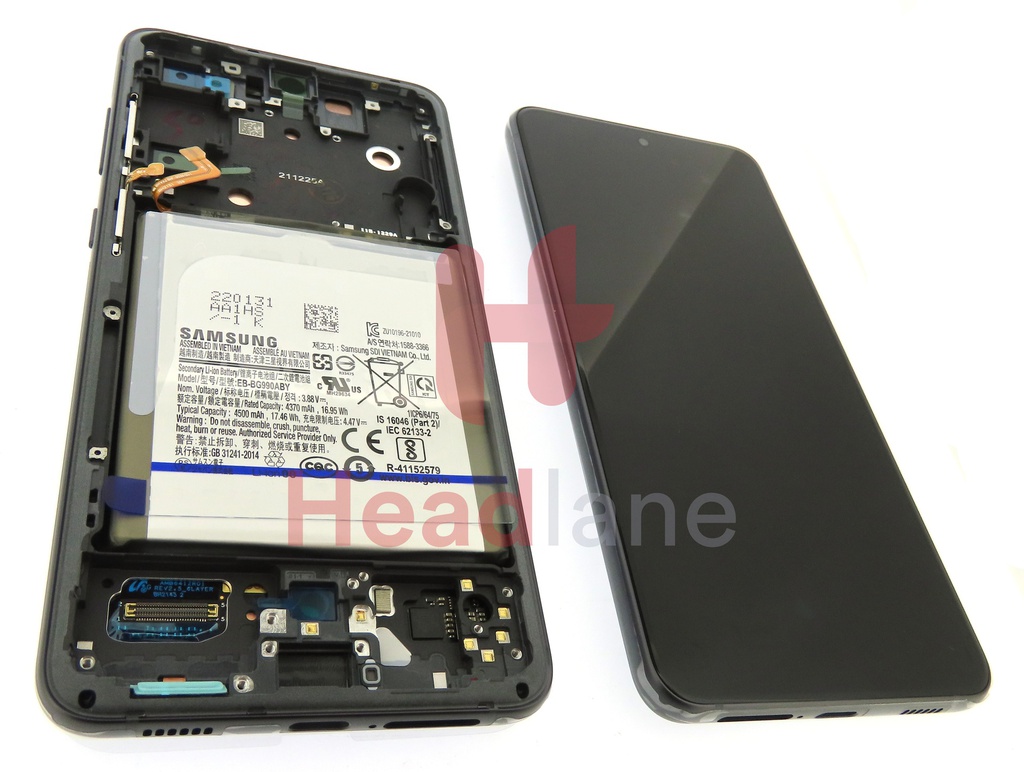 Samsung SM-G990 Galaxy S21 FE LCD Display / Screen + Touch + Battery - Grey