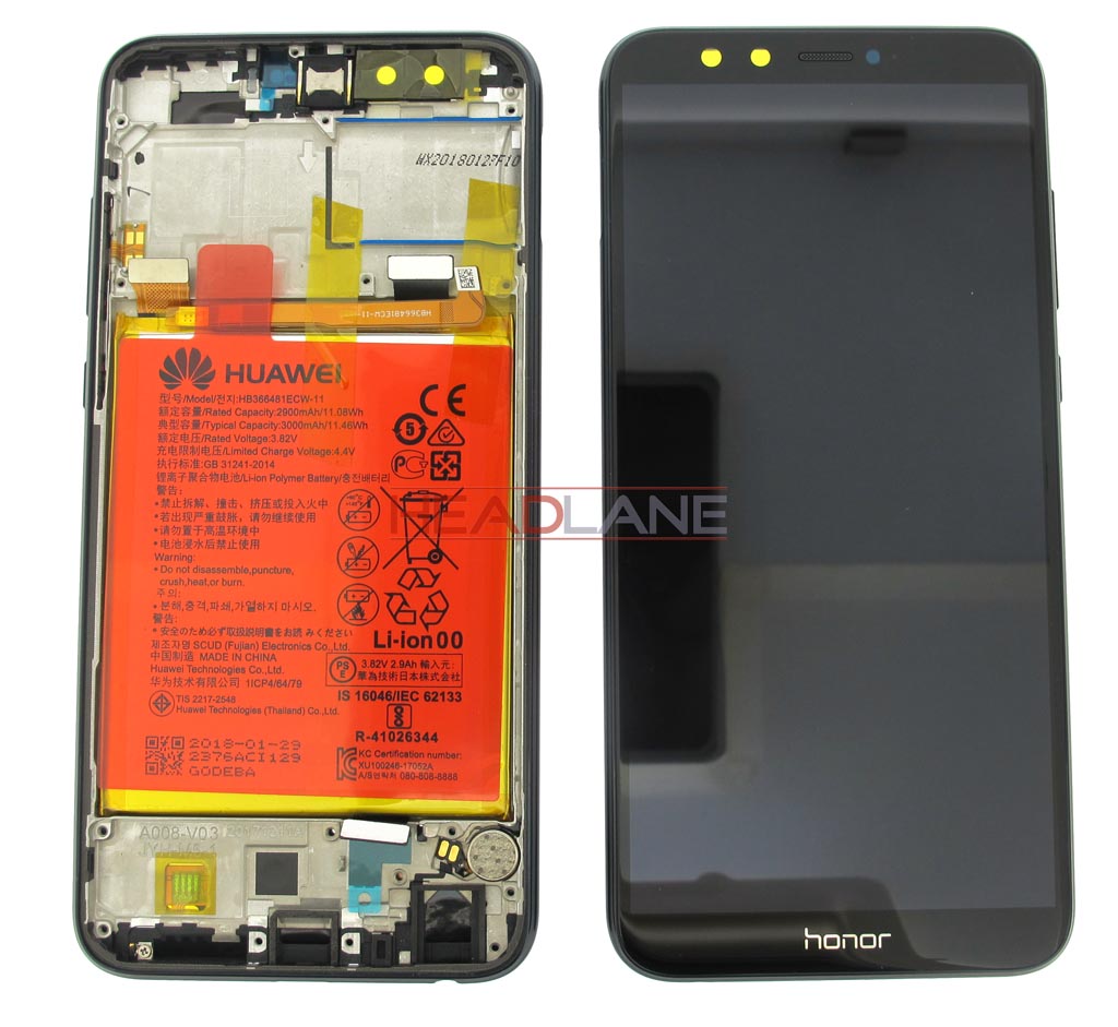 Huawei Honor 9 Lite LCD Display / Screen + Touch + Battery Assembly - Black