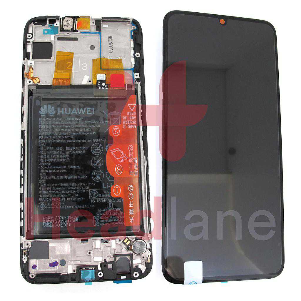 Huawei P Smart (2019) LCD / Screen + Touch + Battery Assembly - Black